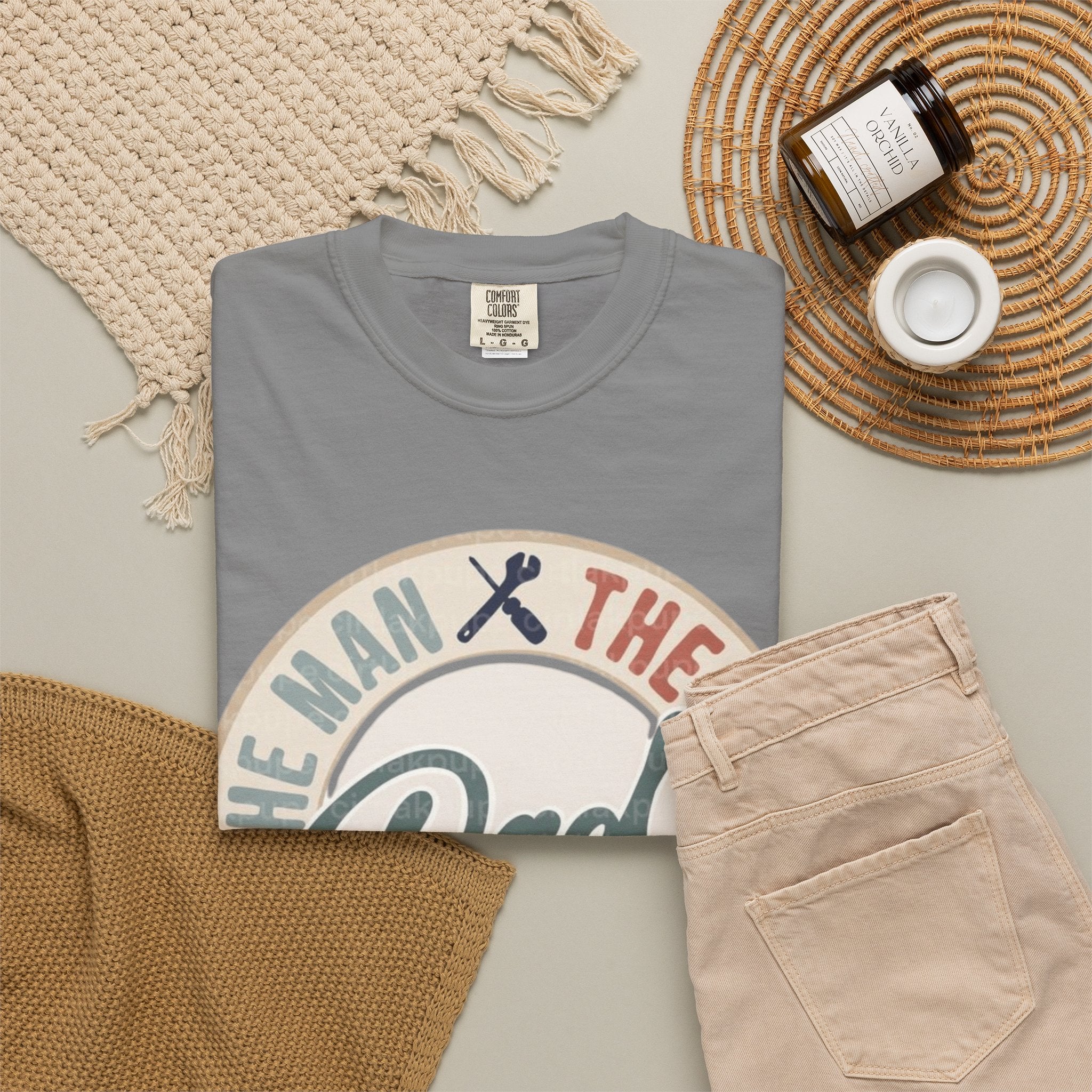 Dad Retro Badge T-Shirt — “Dad: The Man, The Myth, The Legend” Father’s Day Tee