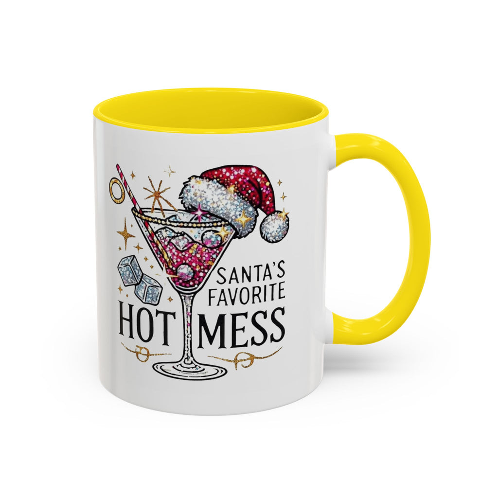 Accent Coffee Mug - "Santa's Favorite Hot Mess" Holiday Cocktail Mug (11/15 oz)