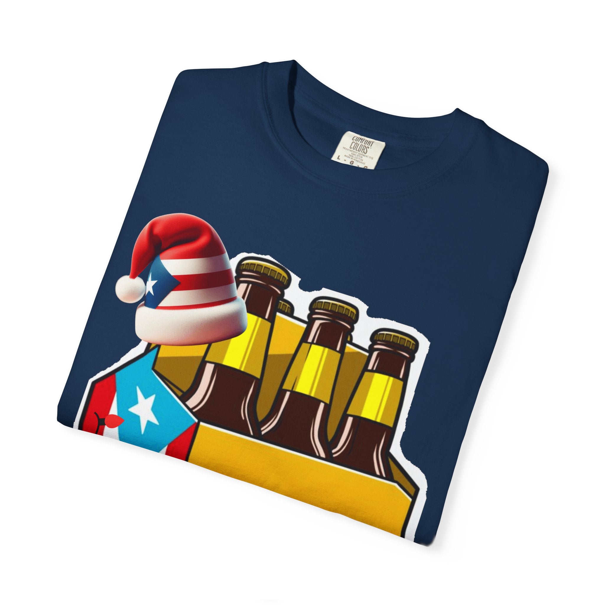 Medalla Light Beer T-Shirt  Navidad Boricua Holiday Tee Puerto Rico’s Navidades