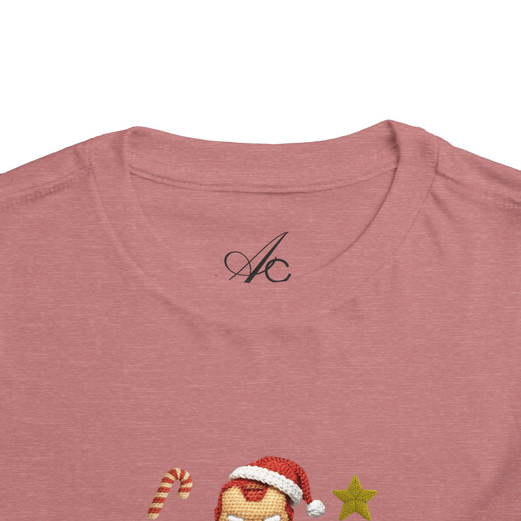 Toddler Tee  Cute Stacked Superhero Christmas Pile christmas kids collection