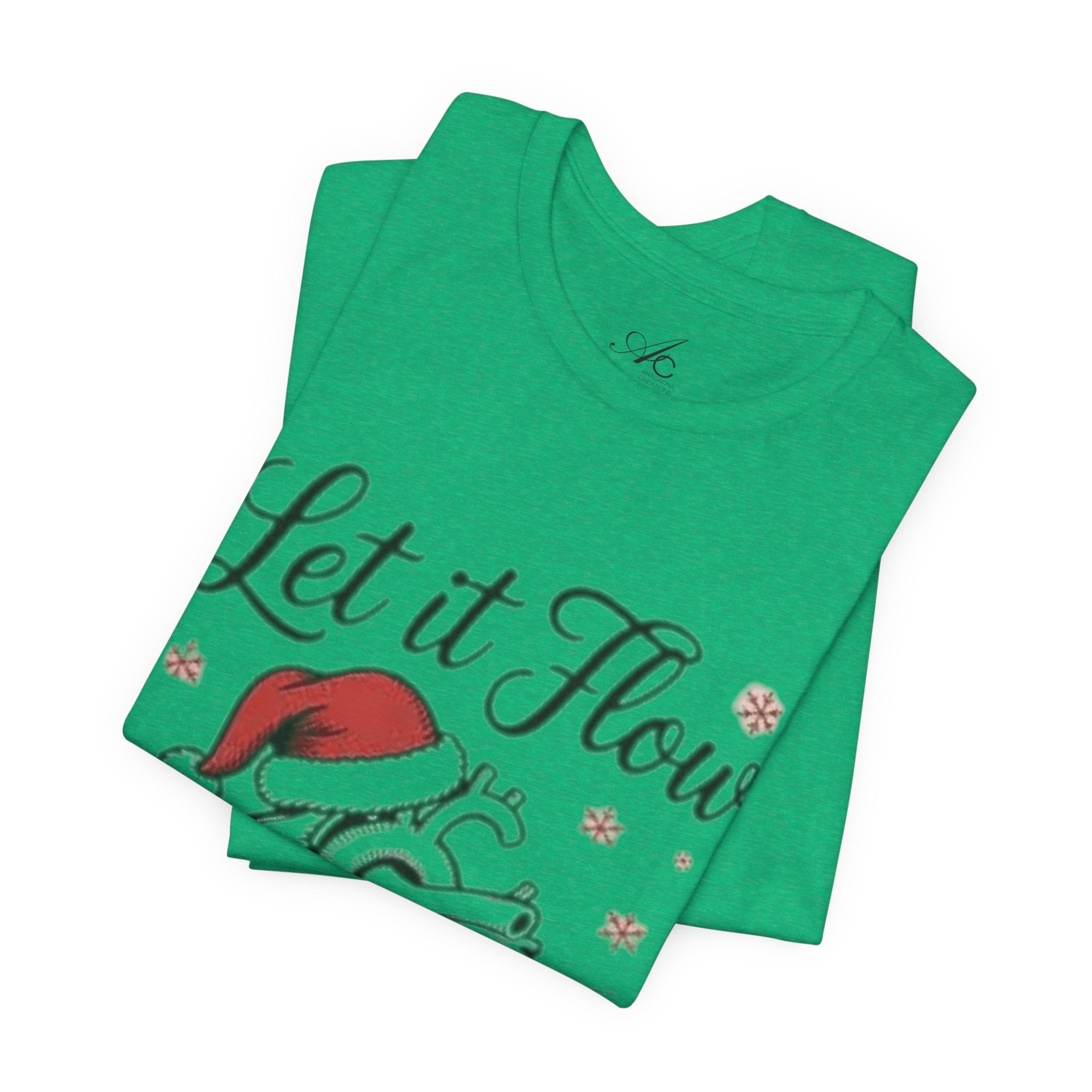 Let It Flow Heart Tee  Christmas Anatomical Heart Shirt