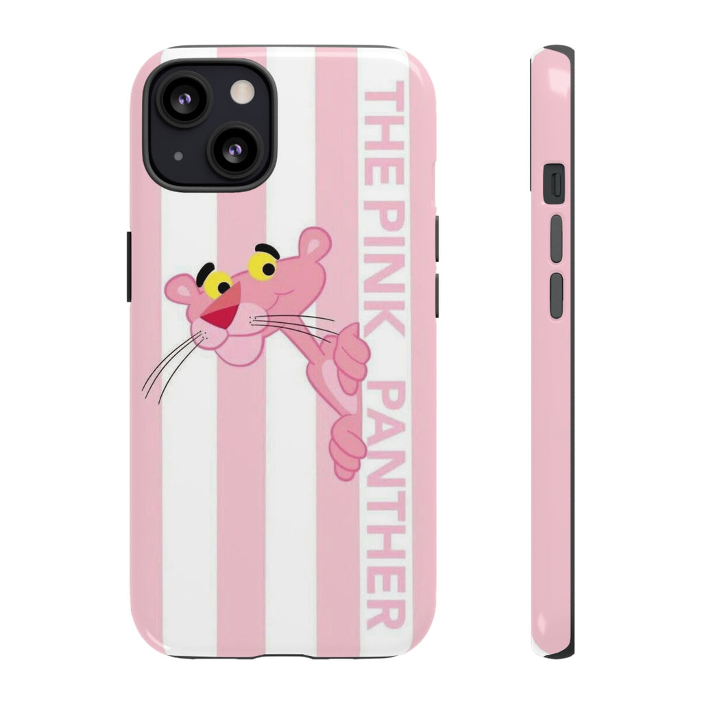 Pink Panther Tough Case Retro Striped Phone Case with "The Pink Panther" Design