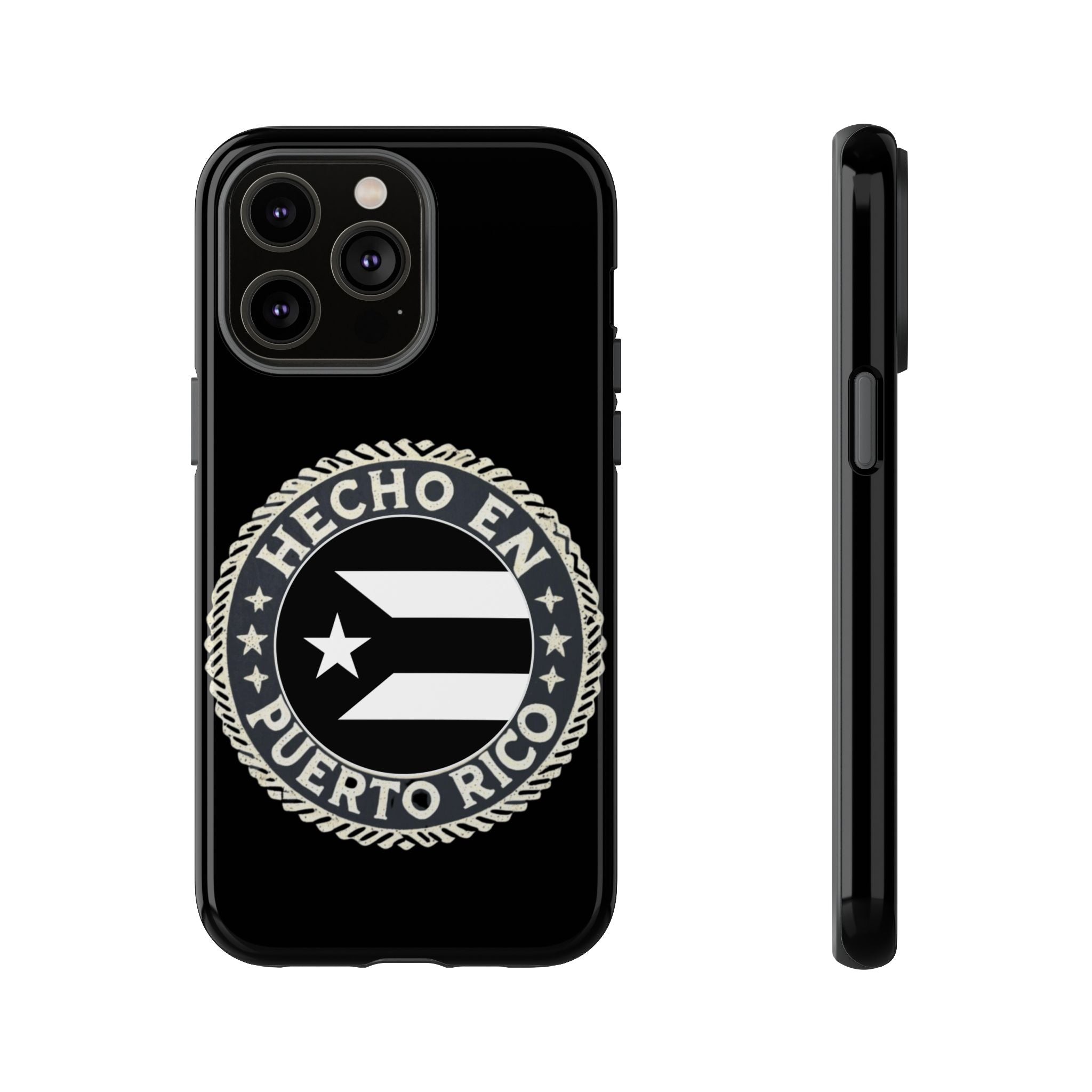 Hecho en Puerto Rico Phone Case  Puerto Rican Flag Emblem Tough Protective Cover