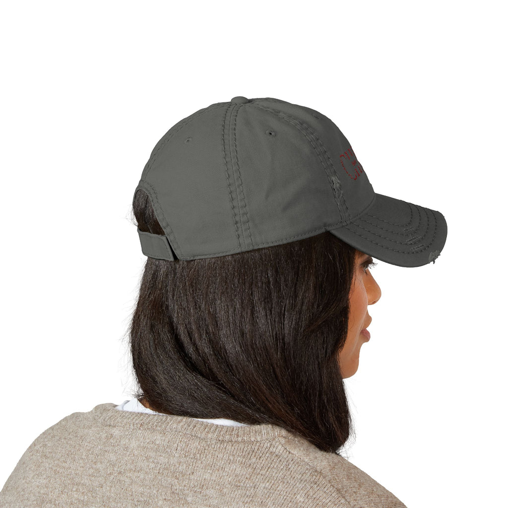 Distressed Embroidered 'CHRIST' Dad Hat — Vintage Christian Baseball Cap