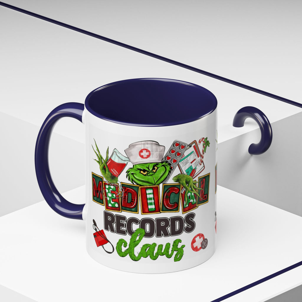 Medical Records Claus Coffee Mug — Funny Holiday Nurse & Medical Staff Gift (11/15oz) Medical Christmas Mug,
