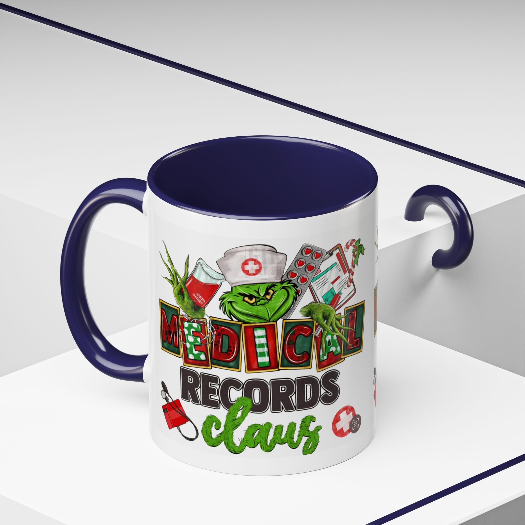 Medical Records Claus Coffee Mug — Funny Holiday Nurse & Medical Staff Gift (11/15oz) Medical Christmas Mug,