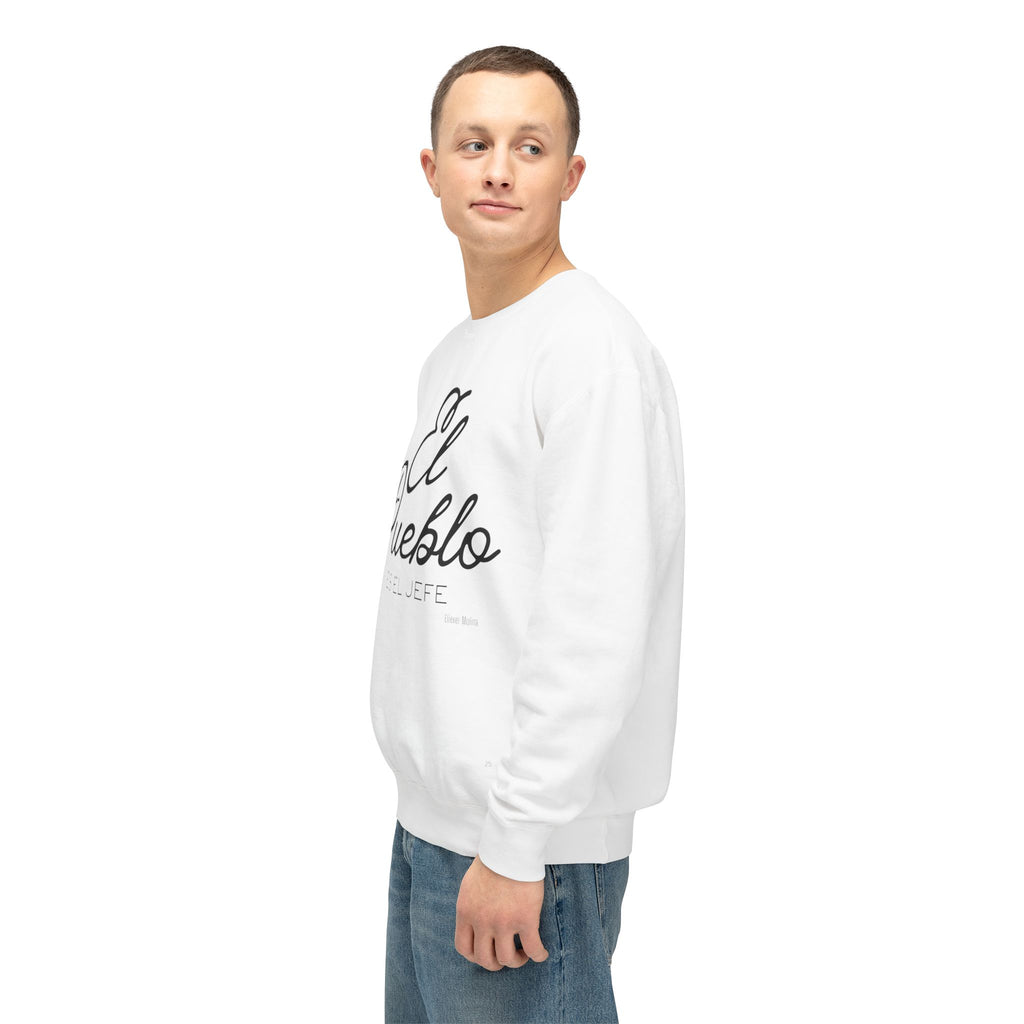 El Pueblo Crewneck Sweatshirt — "El Pueblo es el Jefe" Script Pullover