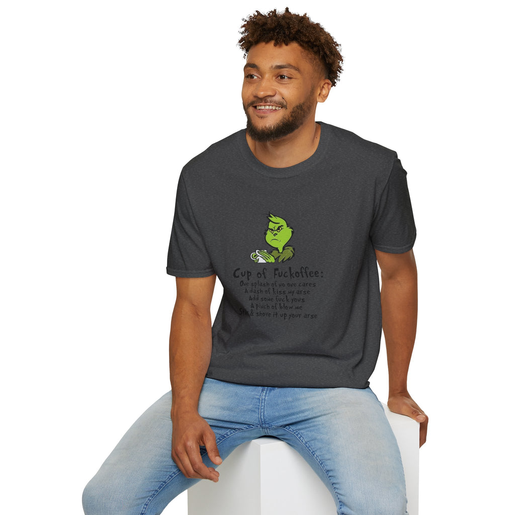 Holiday Apparel | Christmas Tees & Sweatshirts with Festive Quotes Funny Grinch Coffee Lover T-Shirt