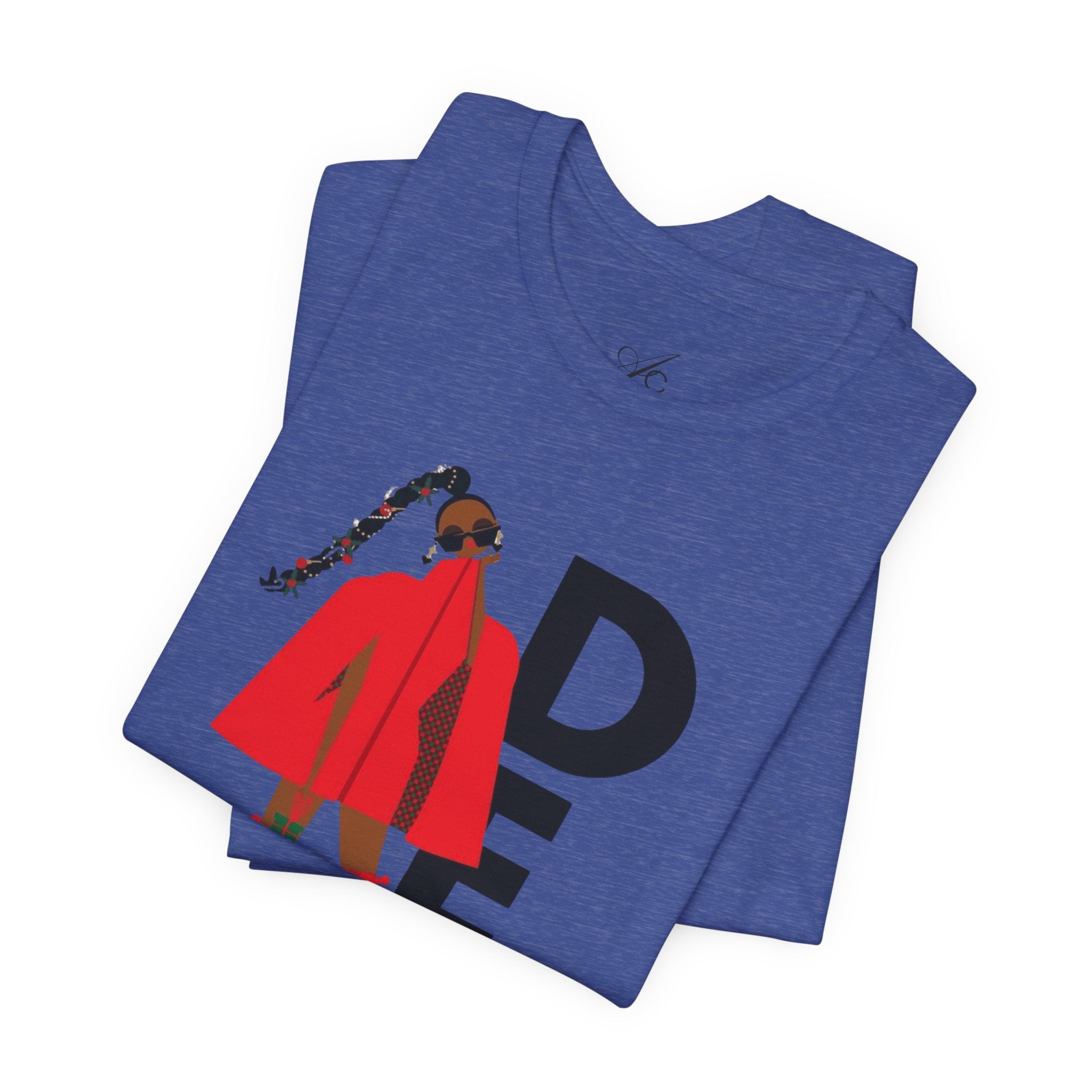 December Fashion Tee  Red Coat Model Graphic Shirt