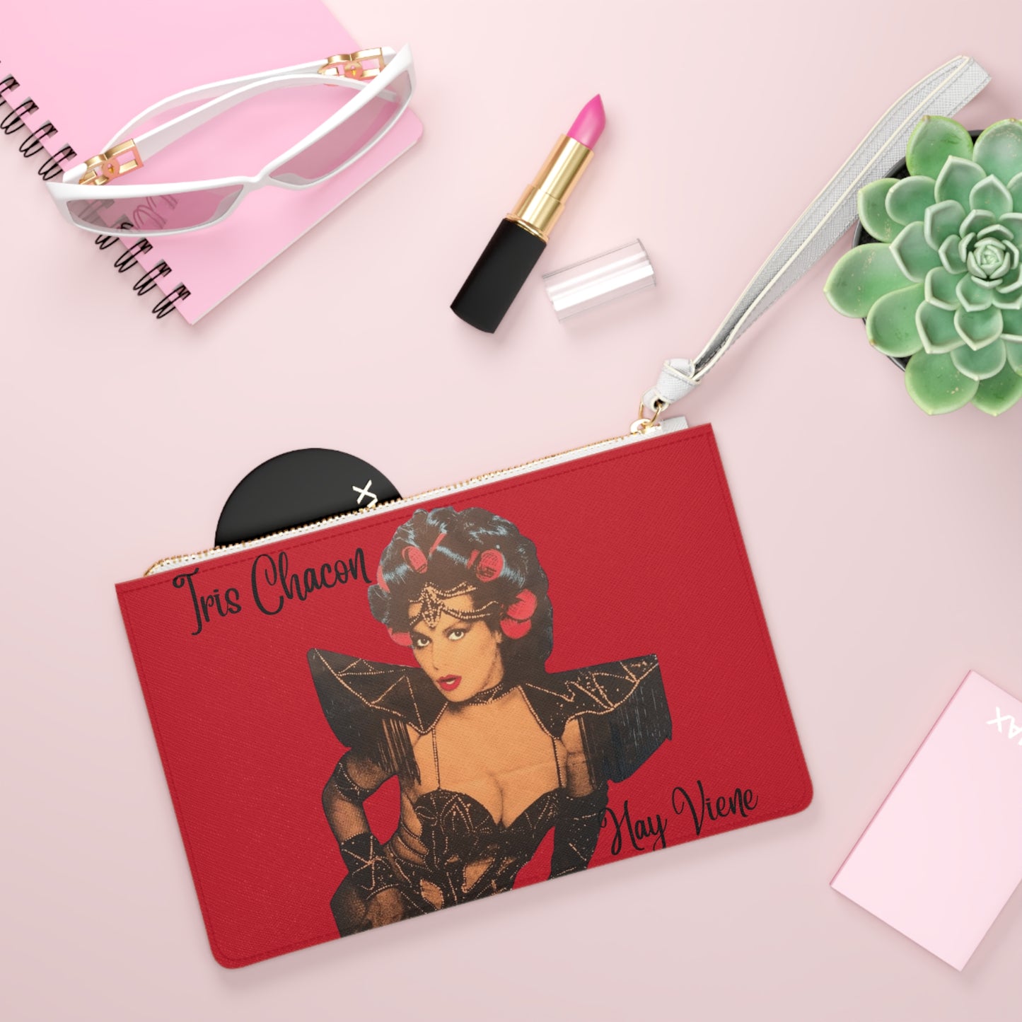 Iris Chacon Orgullo Boricua  Glamorous Retro Clutch Bag | Chic Handbag for Night Out | Tris Chacon Inspired | Statement Accessory for Fashion Lovers
