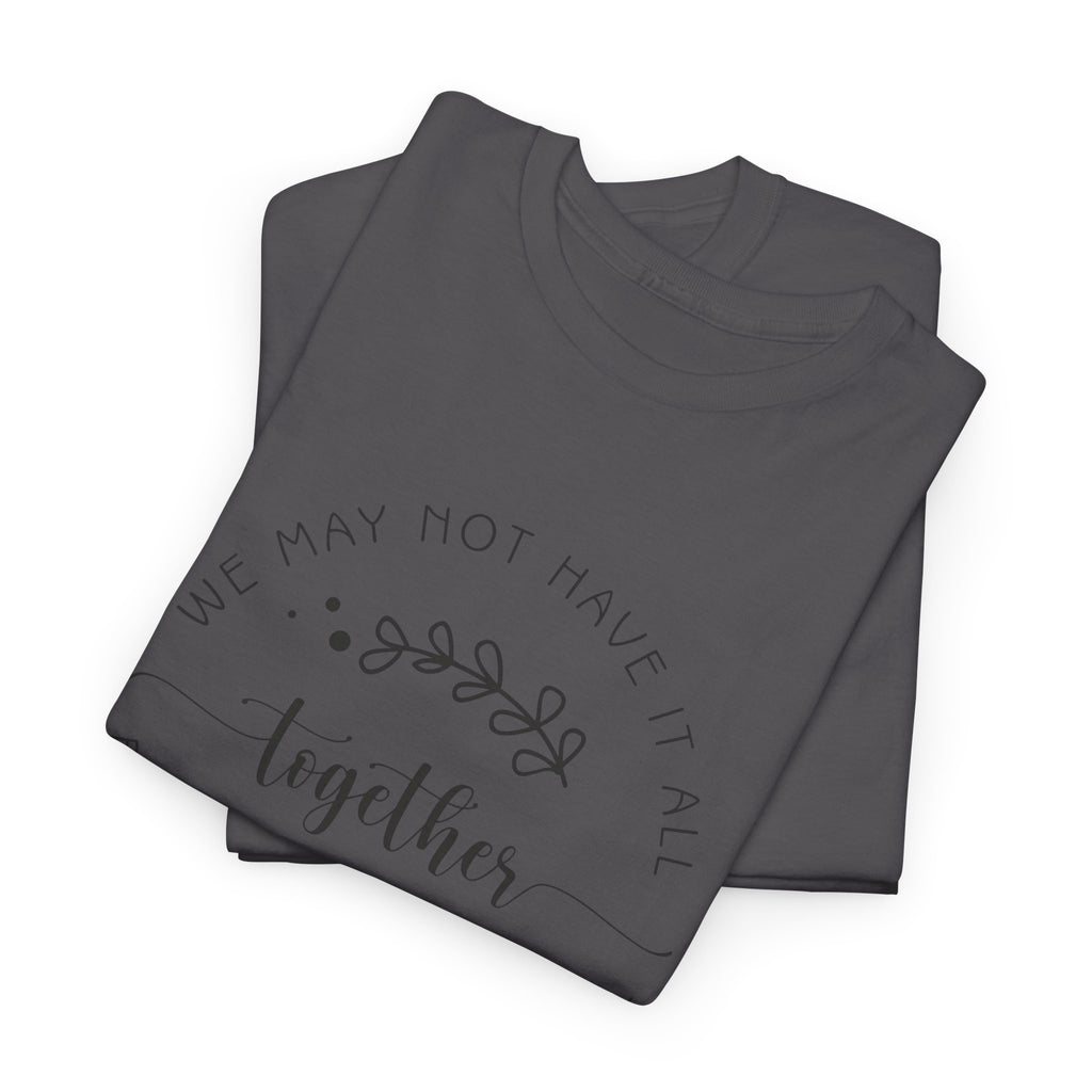Together Floral Circle Tee  "Together" Inspirational Family Unity Shirt