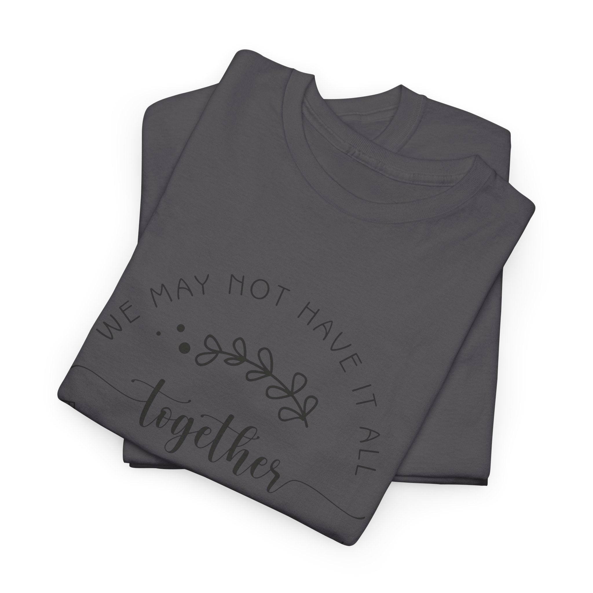 Together Floral Circle Tee  "Together" Inspirational Family Unity Shirt
