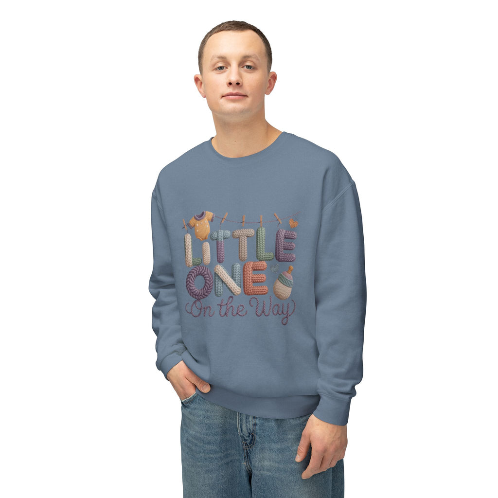 Little One On The Way Sweatshirt  Cute Baby Shower Announcement Crewneck