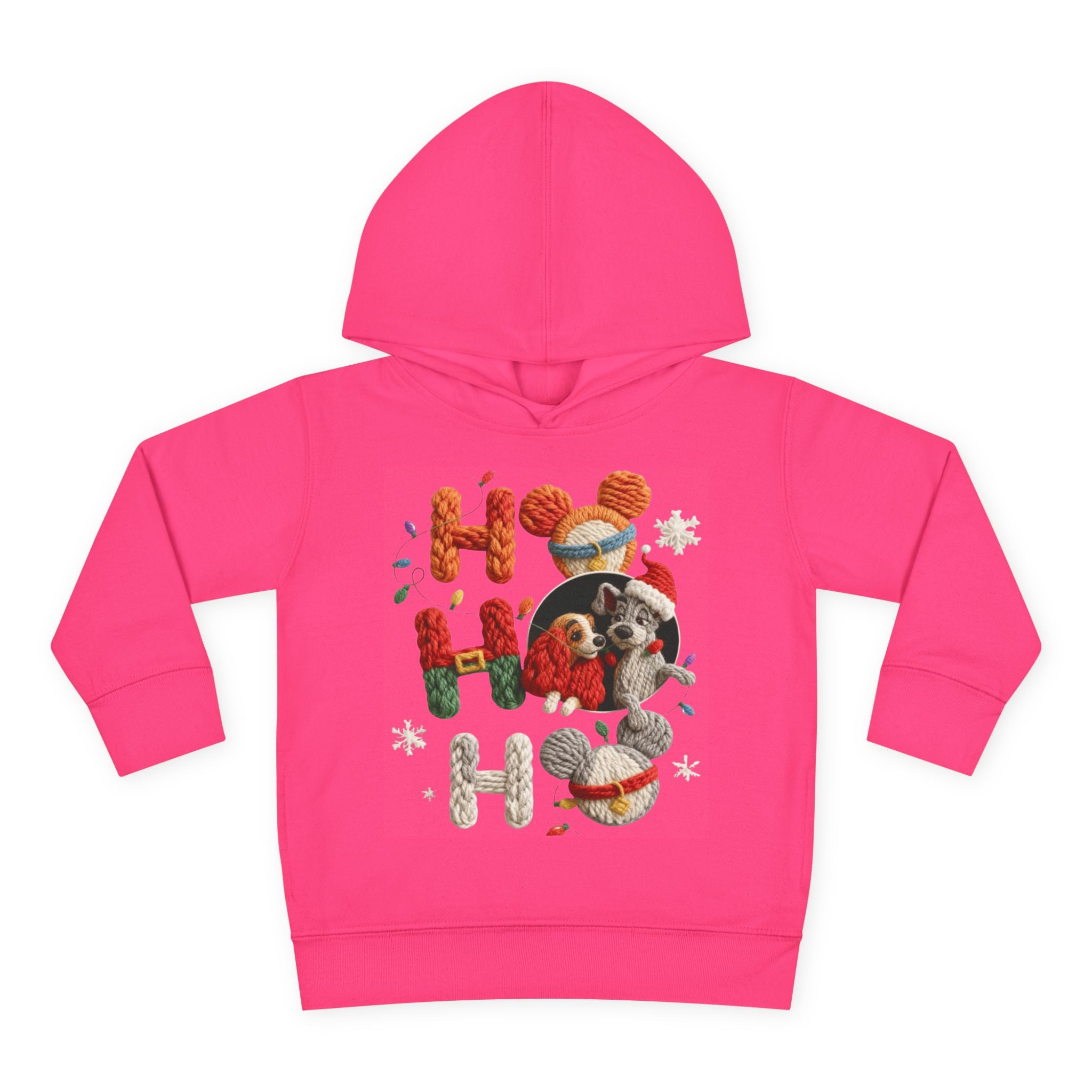 Toddler Hoodie "Ho Ho Ho" Festive Raccoon Christmas Pullover