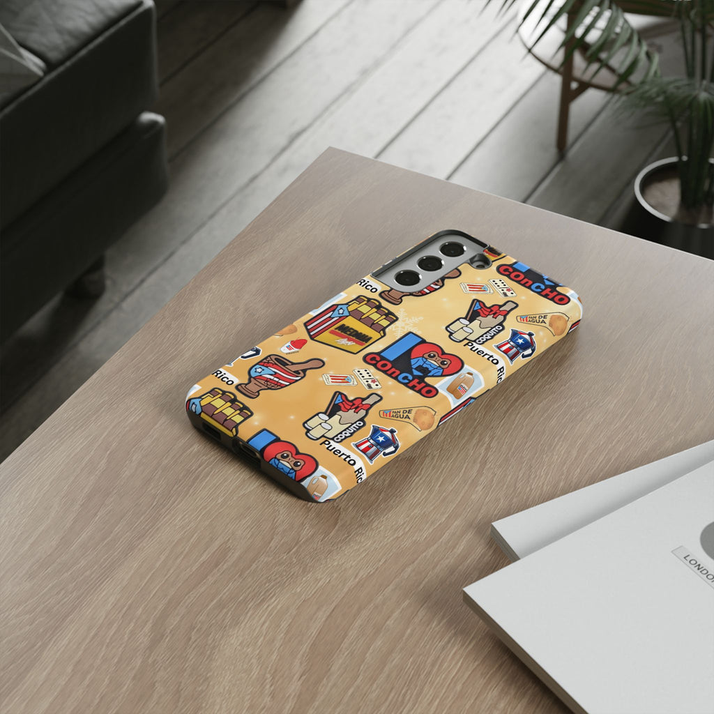 Puerto Rico Sticker Collage Tough Case  ‘I  Concho’ Pattern Phone Case