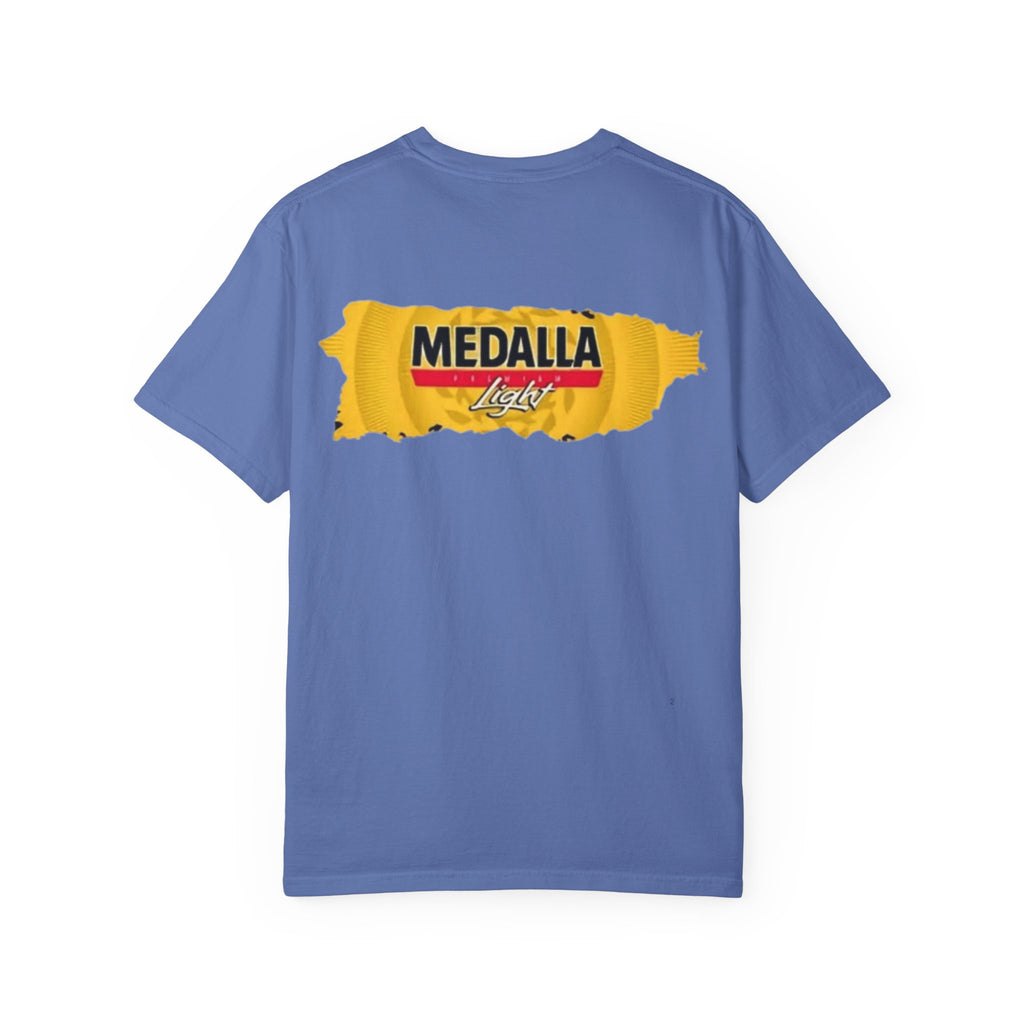 Medalla Light Puerto Rican Beer T-Shirt Coqui Frog Mascot Six-Pack Graphic Tee Puerto Rico’s Navidades