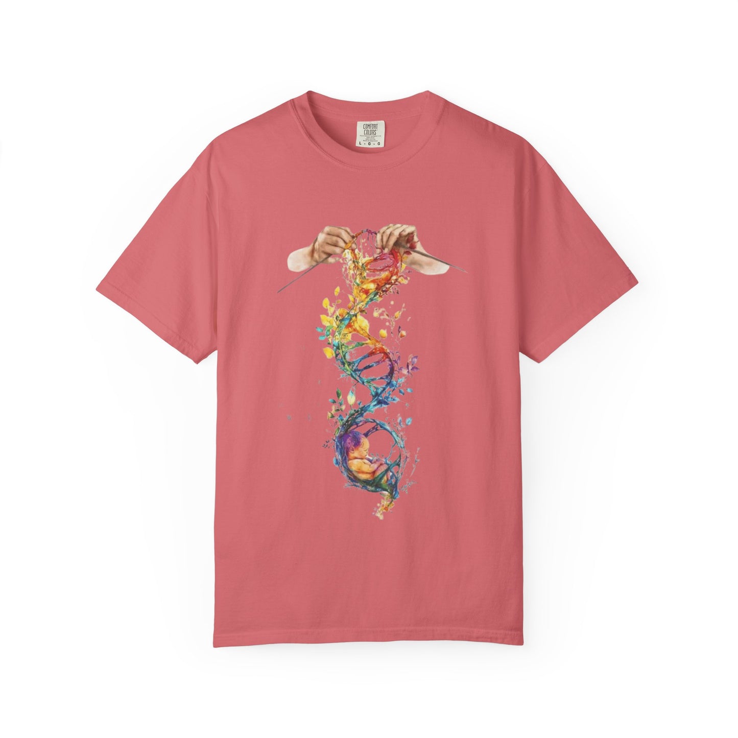 👚 Soft. Stylish. Mom-approved. Order now and gift her something she'll actually wear! Colorful DNA Art Unisex T-shirt, Science Tee, Creative Garment, Gift for Scientists,
