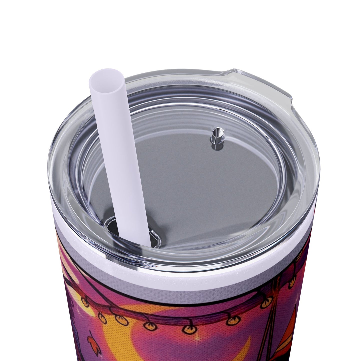 🎁 Spooky season gifts Enchanting Libra Skinny Tumbler with Straw | 20oz | Perfect for Halloween, Witchy Vibes, Astrology Lovers, Gift Idea, Custom Beverage Holder