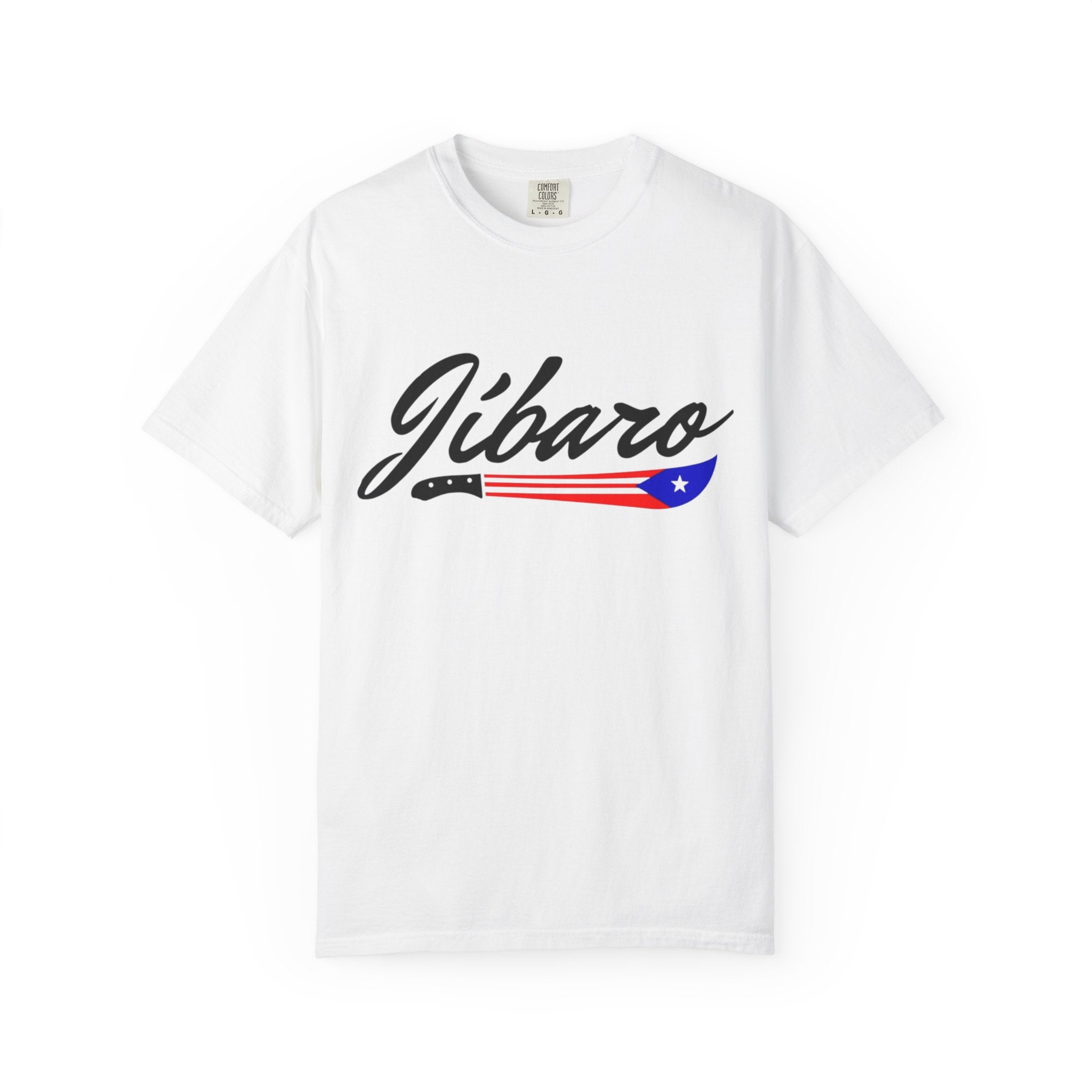T-Shirt  "Jíbaro" Puerto Rican Heritage Tee (Back Machete  Sombrero de Paja Design) Puerto Rico’s Navidades