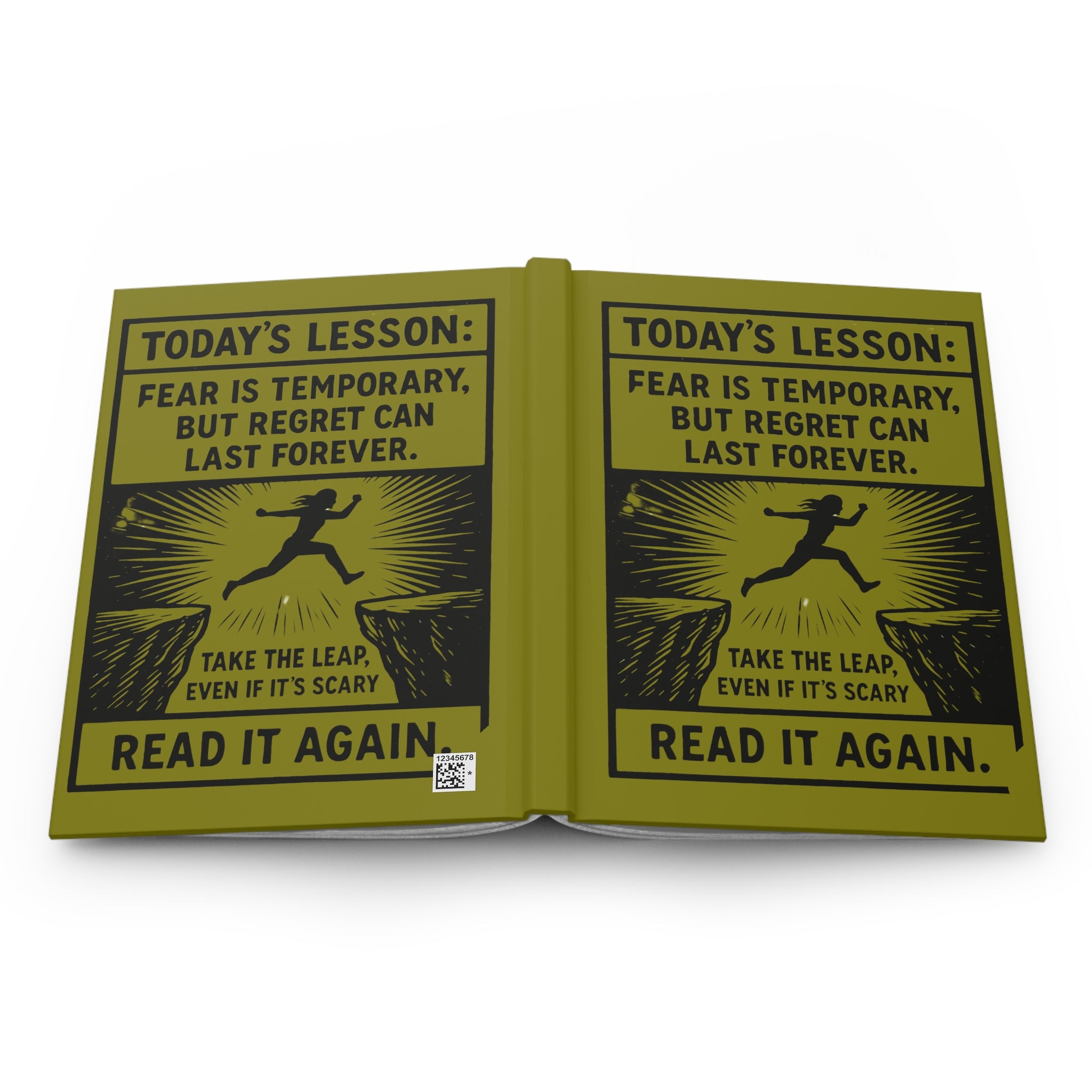 Hardcover Journal — Motivational 'Today's Lesson: Fear is Temporary, Regret Can Last Forever'