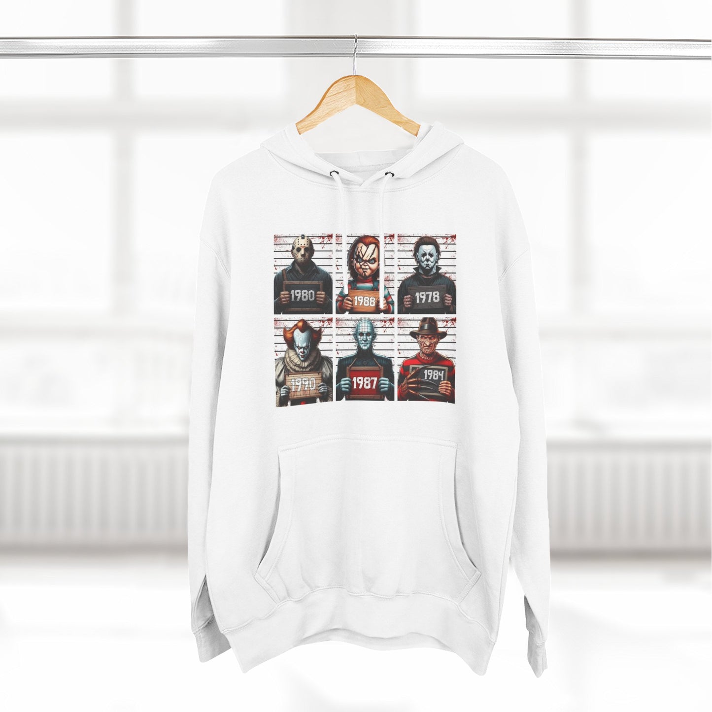 Spooky Vibes Only Halloween Sweater Retro Horror Movie Three-Panel Fleece Hoodie, Halloween Gift, Cozy Sweatshirt, Movie Lover Apparel, Vintage Movie Merchandise