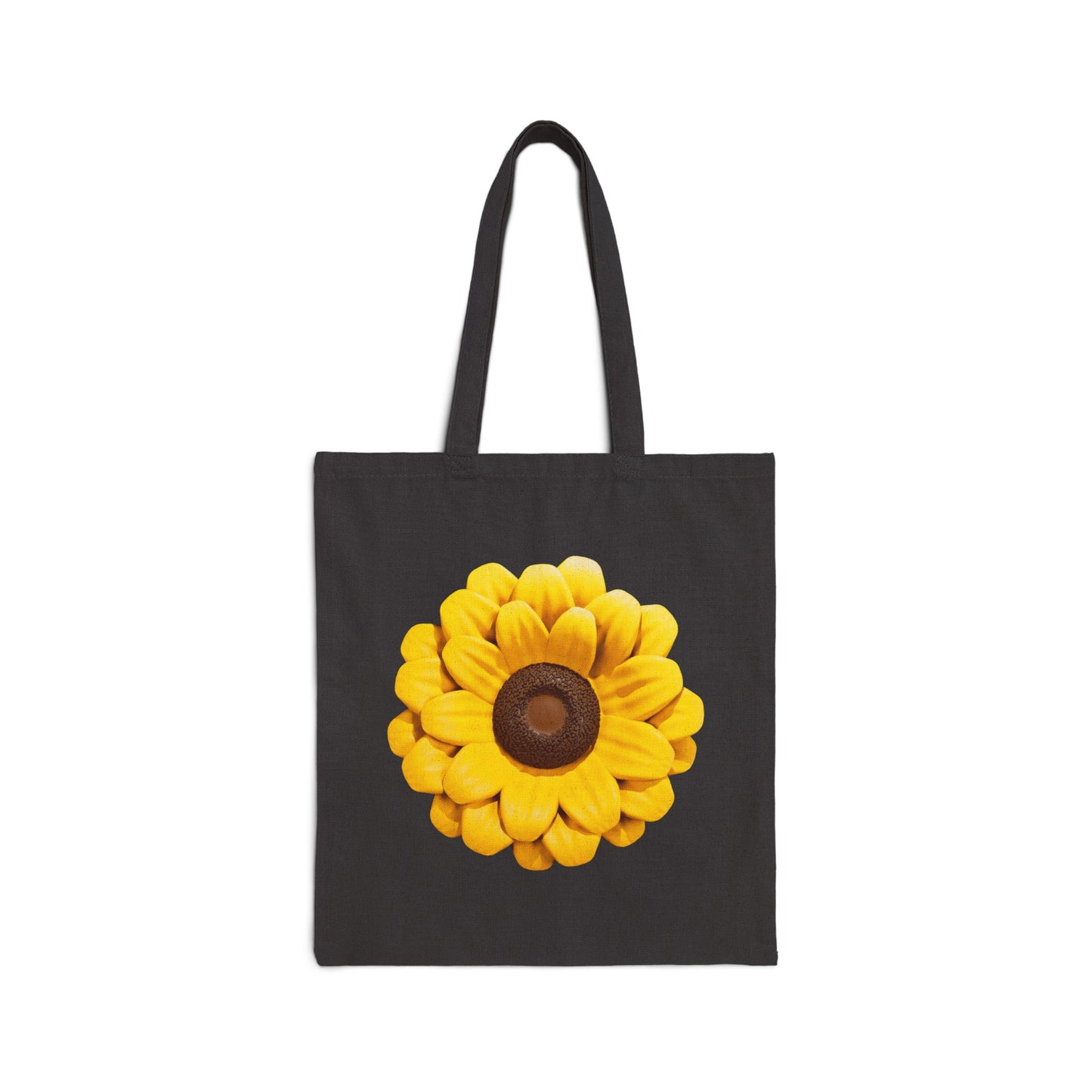 Carry Positivity Everywhere You Go Sunflower Cotton Canvas Tote Bag, Eco-Friendly Shopping Bag, Floral Grocery Tote, Gift for Her, Beach Bag, Reusable Tote