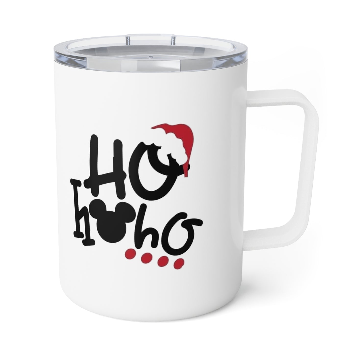 Christmas Mugs | Holiday Coffee Cups with Festive Quotes & Designs Holiday Insulated Coffee Mug - 'Ho Ho Ho' Xmas Gift
