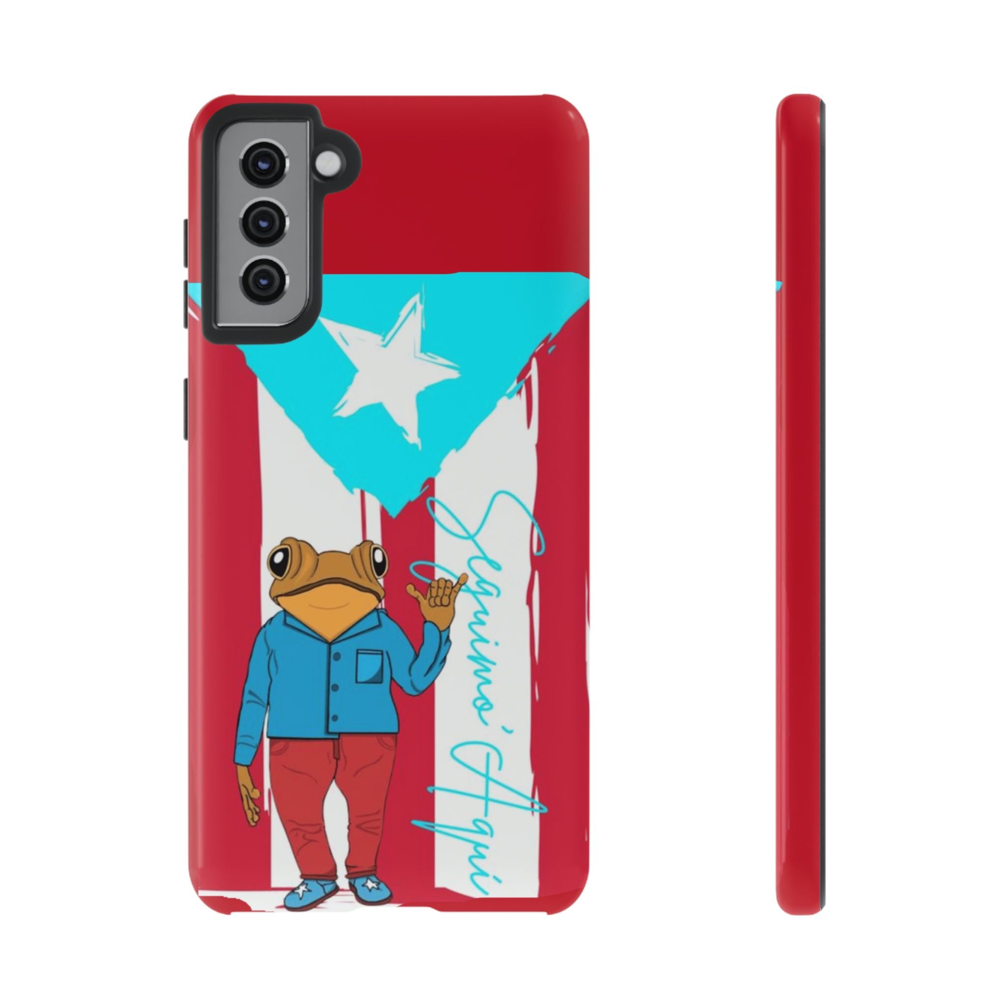 Puerto Rican Flag Frog Design ("Señorita Hops")Phone Case Isla del Encanto Phone Case – Puerto Rican Style