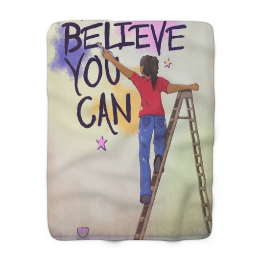 Inspirational Sherpa Fleece Blanket - Cozy Throw, Motivational Decor, Gift for Home, Uplifting Reminder, Soft Comfort Blanket