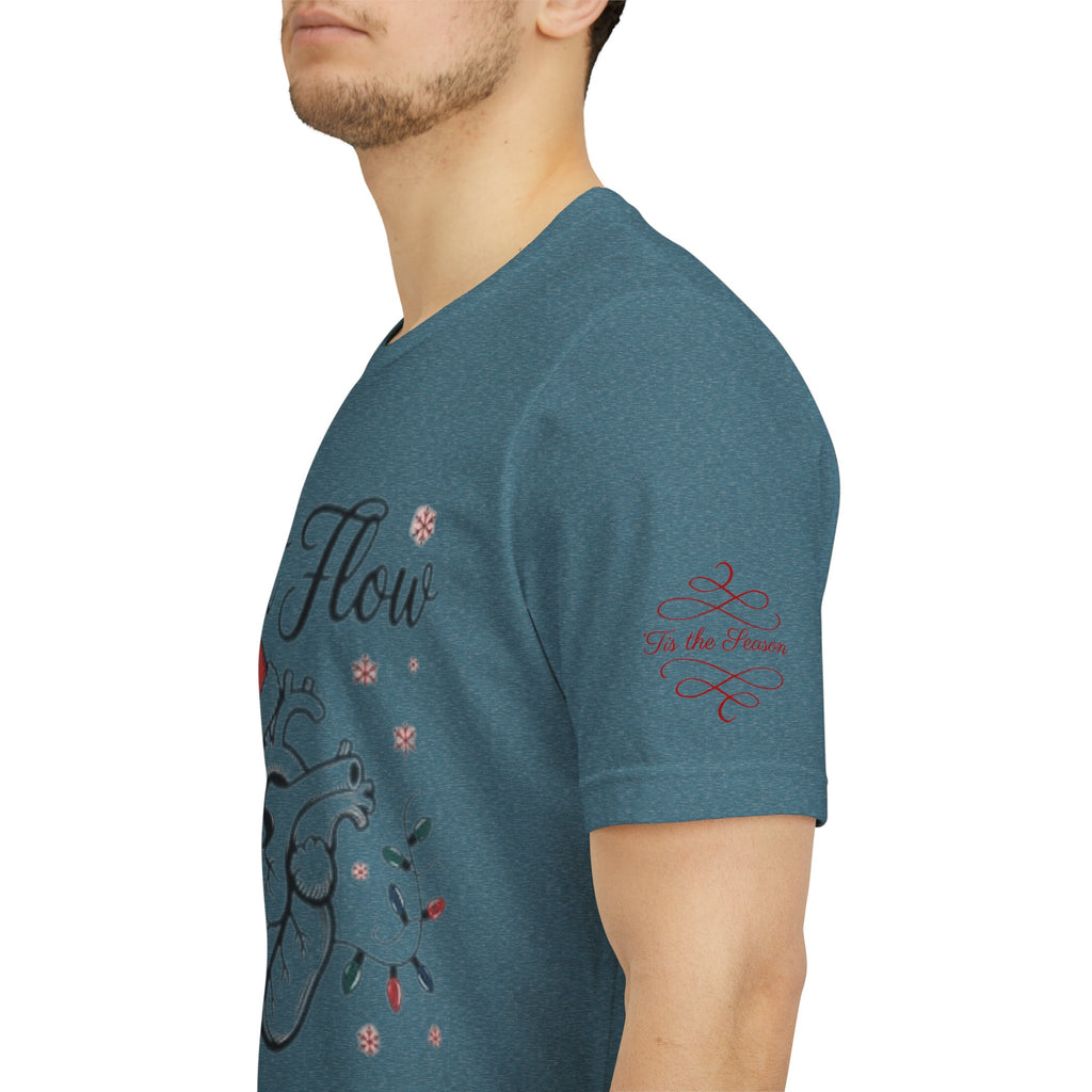 Let It Flow Heart Tee  Christmas Anatomical Heart Shirt