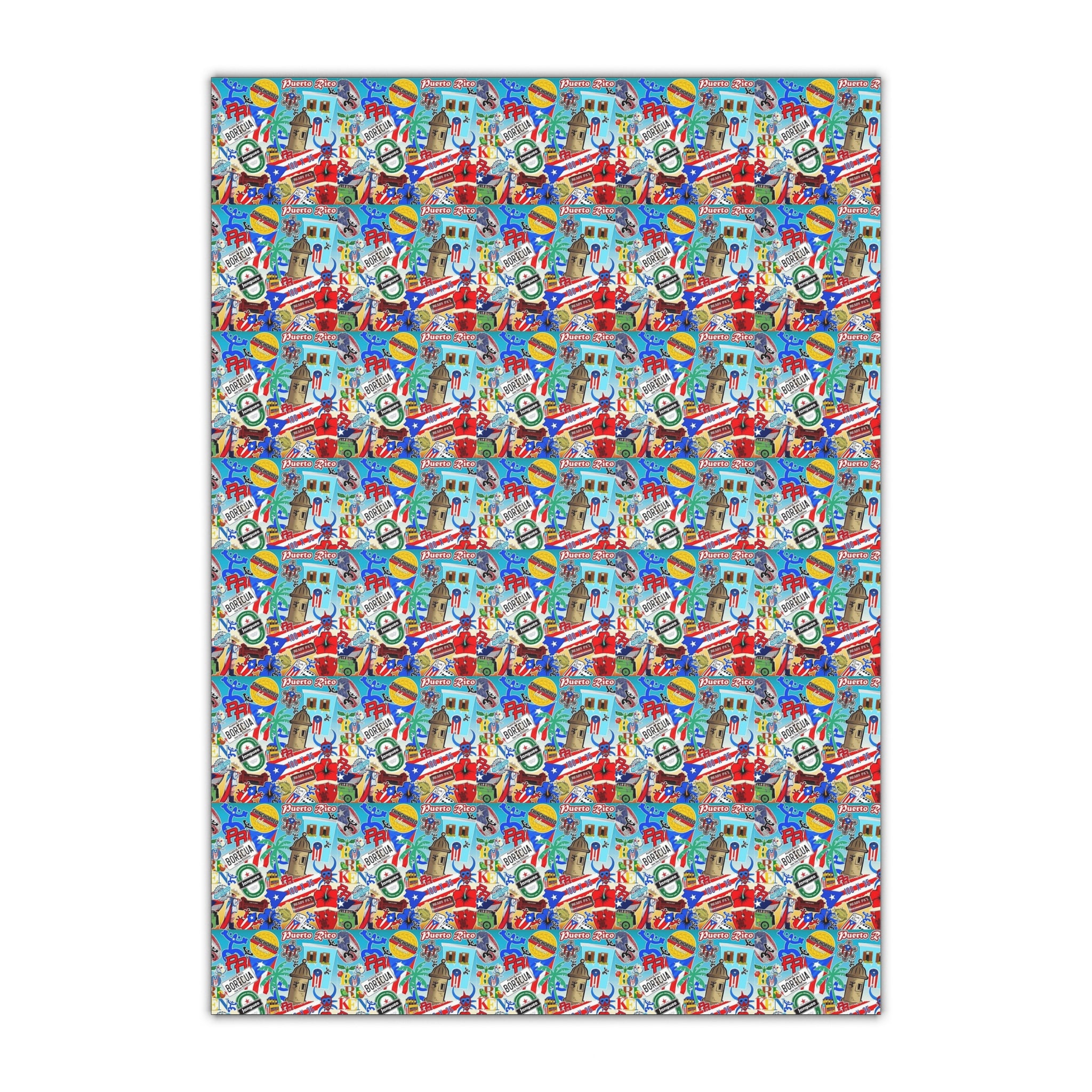 Puerto Rico Wrapping Paper – Cultural Gift Wrap | Boricua Heritage Design | Holiday & Celebration Gift Packaging