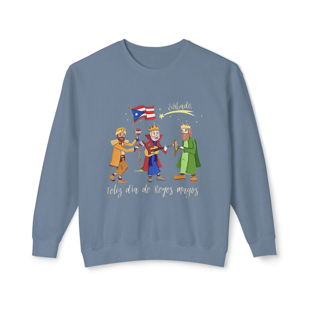 Three Kings Sweatshirt  'Feliz Día De Los Reyes Magos' Holiday Crewneck Christmas T-shirts and sweaters
