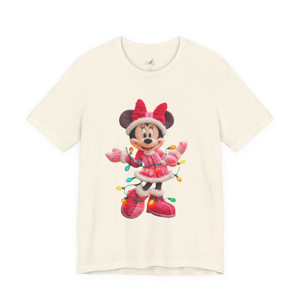 Minnie Mouse Holiday Lights T-Shirt Festive Holiday Designs