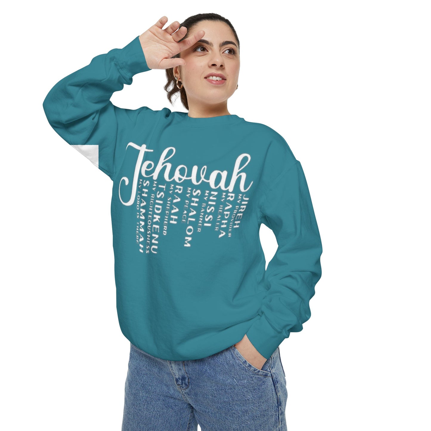 Jehovah Names Sweatshirt  Christian Faith Scriptural Names Pullover