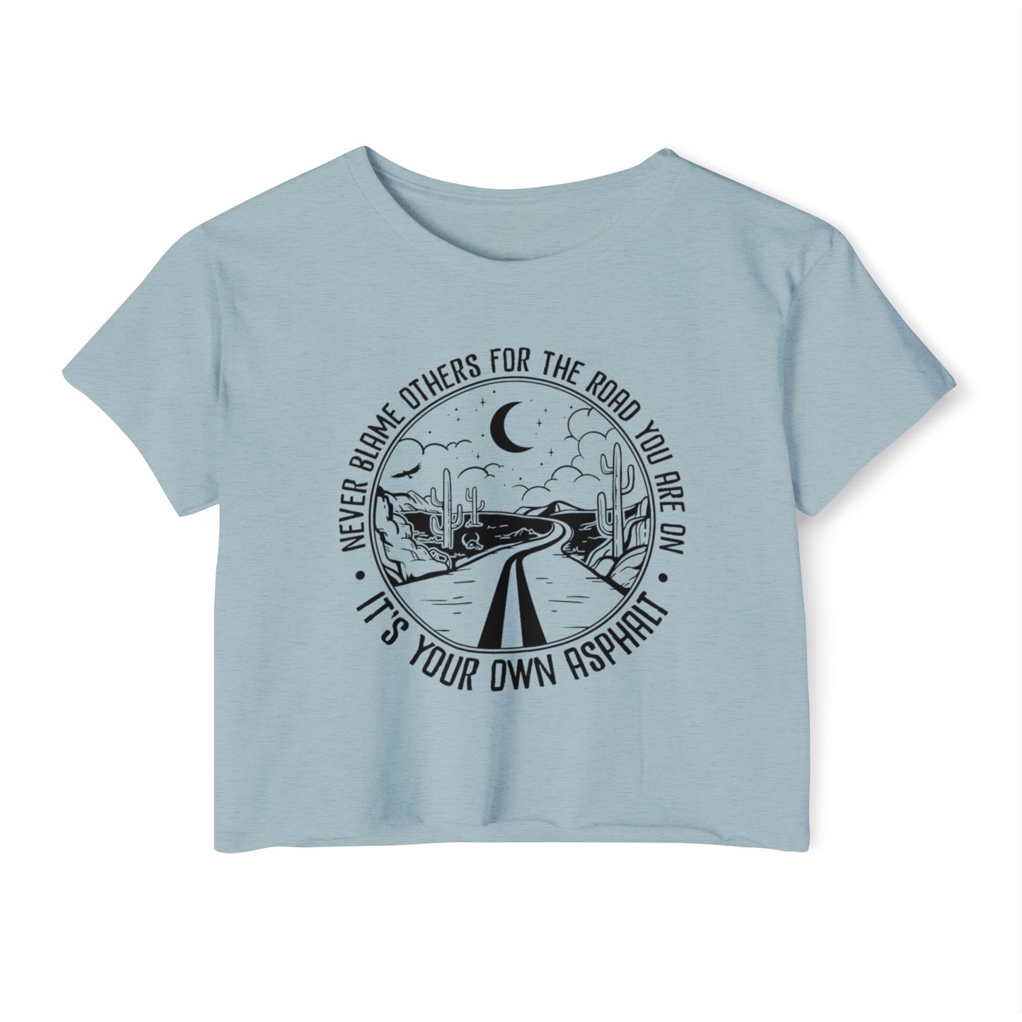 Desert Dream Crop Top - Women's Festival Tee, Boho Style Shirt, Inspirational Graphic Top, Summer Outfit, Road Trip Apparel