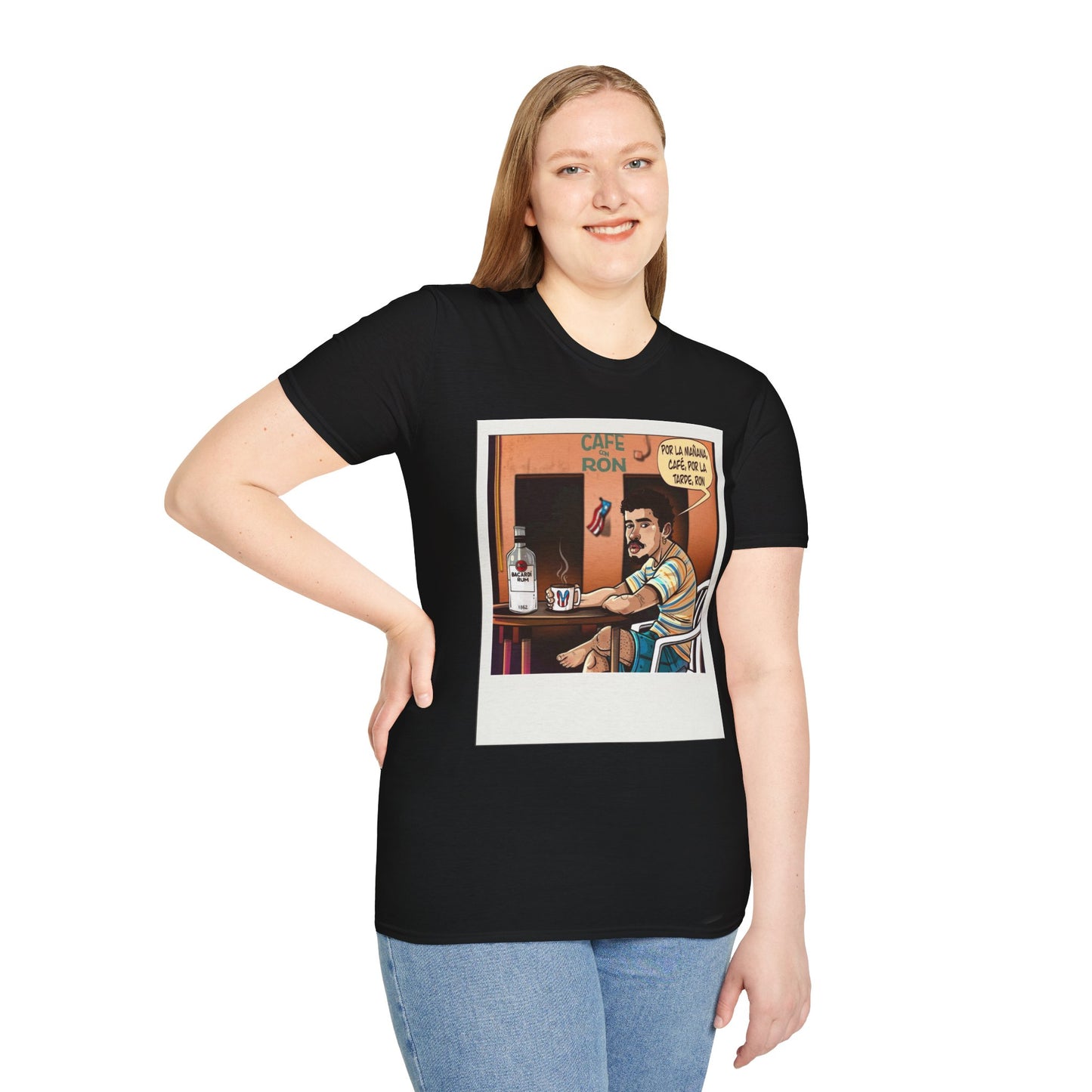 POR LA MANANA CAFE  Coffee Lovers, Casual Wear, Unisex Fashion Proud Puerto Rican Tee  Puerto Rican Heritage Shirt