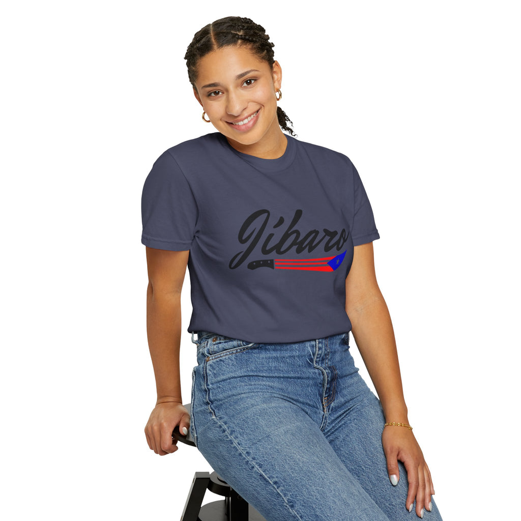 T-Shirt  "Jíbaro" Puerto Rican Heritage Tee (Back Machete  Sombrero de Paja Design) Puerto Rico’s Navidades