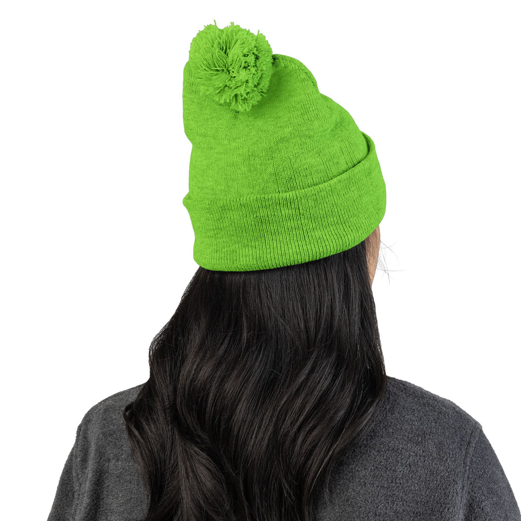 Toy Story Embroidered Pom-Pom Knit Cap Humor Cuffed Beanie – Warm, Soft & Sassy Winter Hat