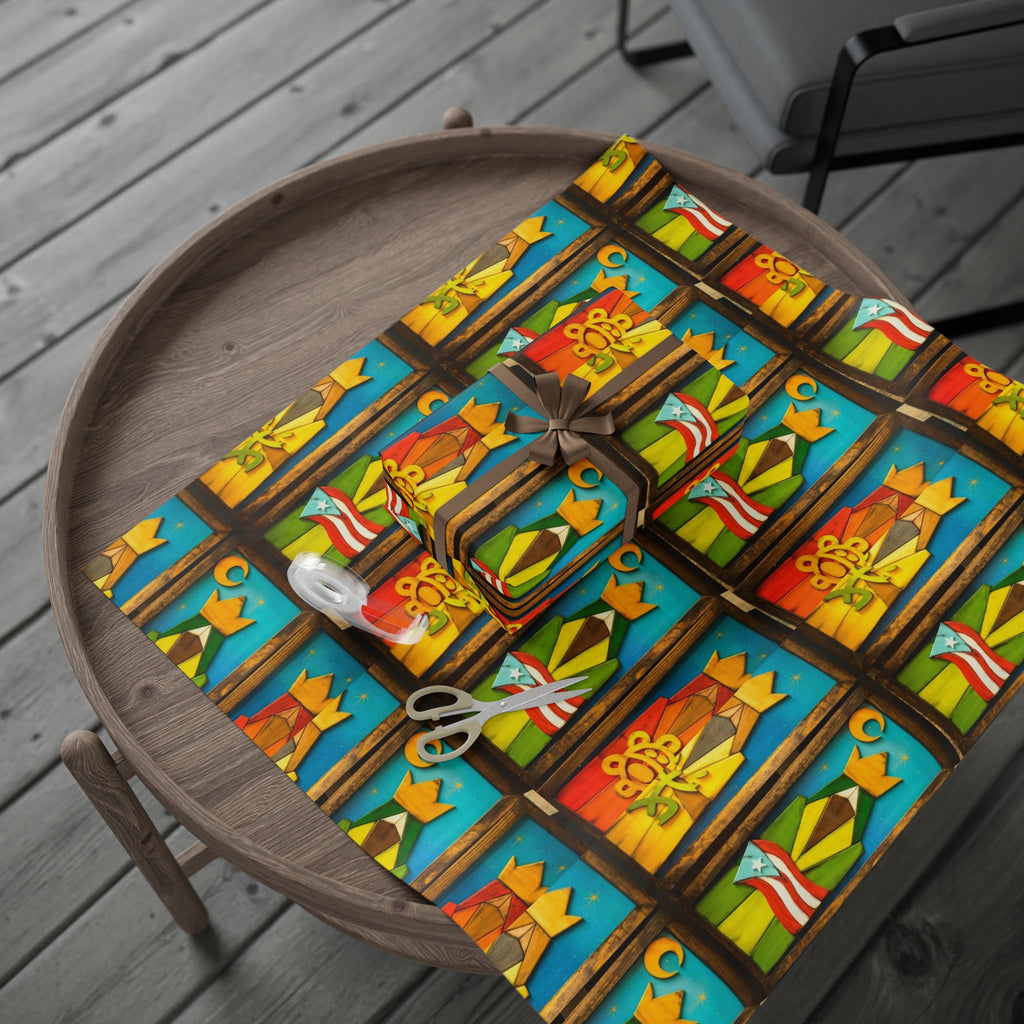 Navidad en Puerto Rico Wrapping Paper – Festive Boricua Holiday Gift Wrap 🇵🇷🎄