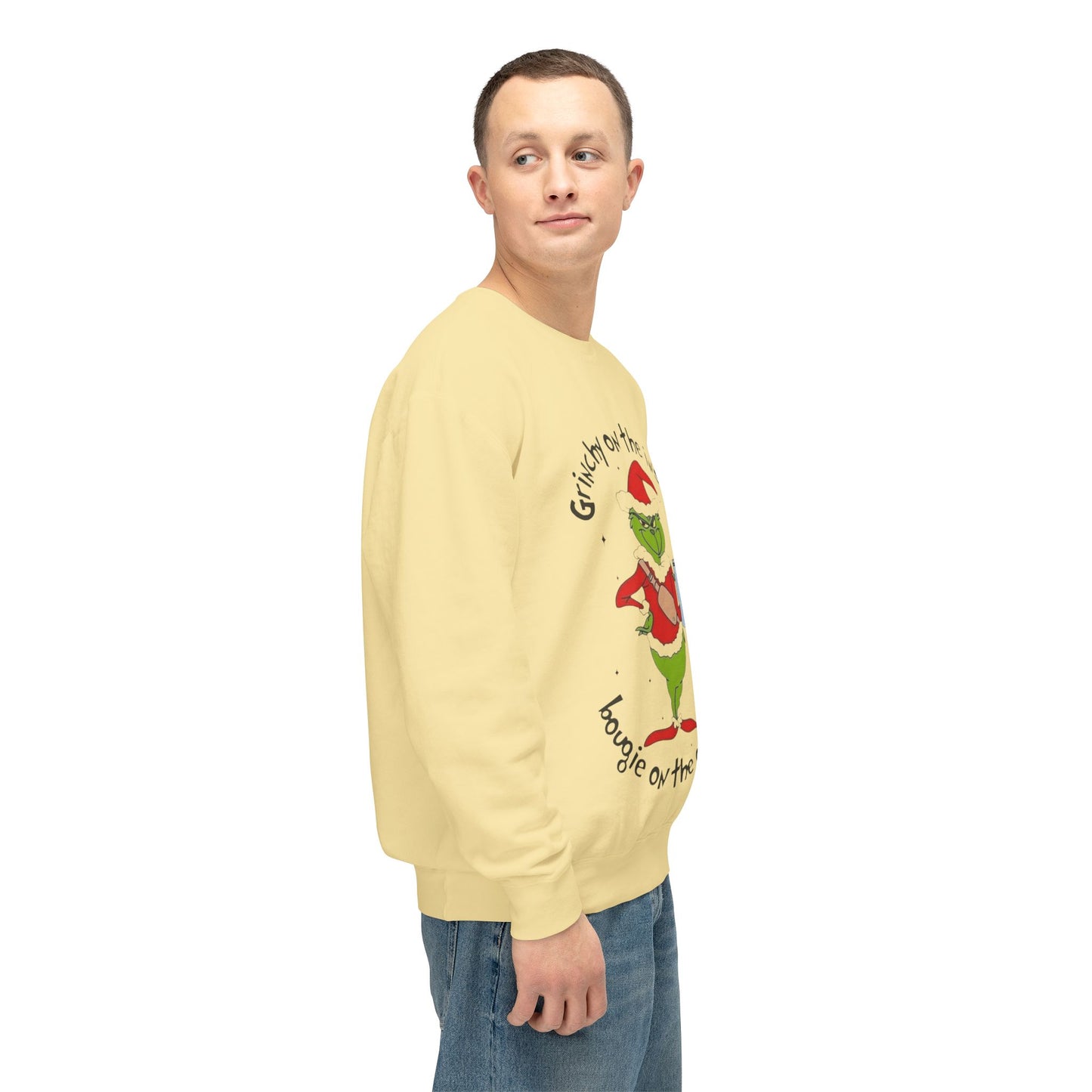 Funny, Cute & Classic Christmas Designs Grinchy on the Inside Crewneck Sweatshirt