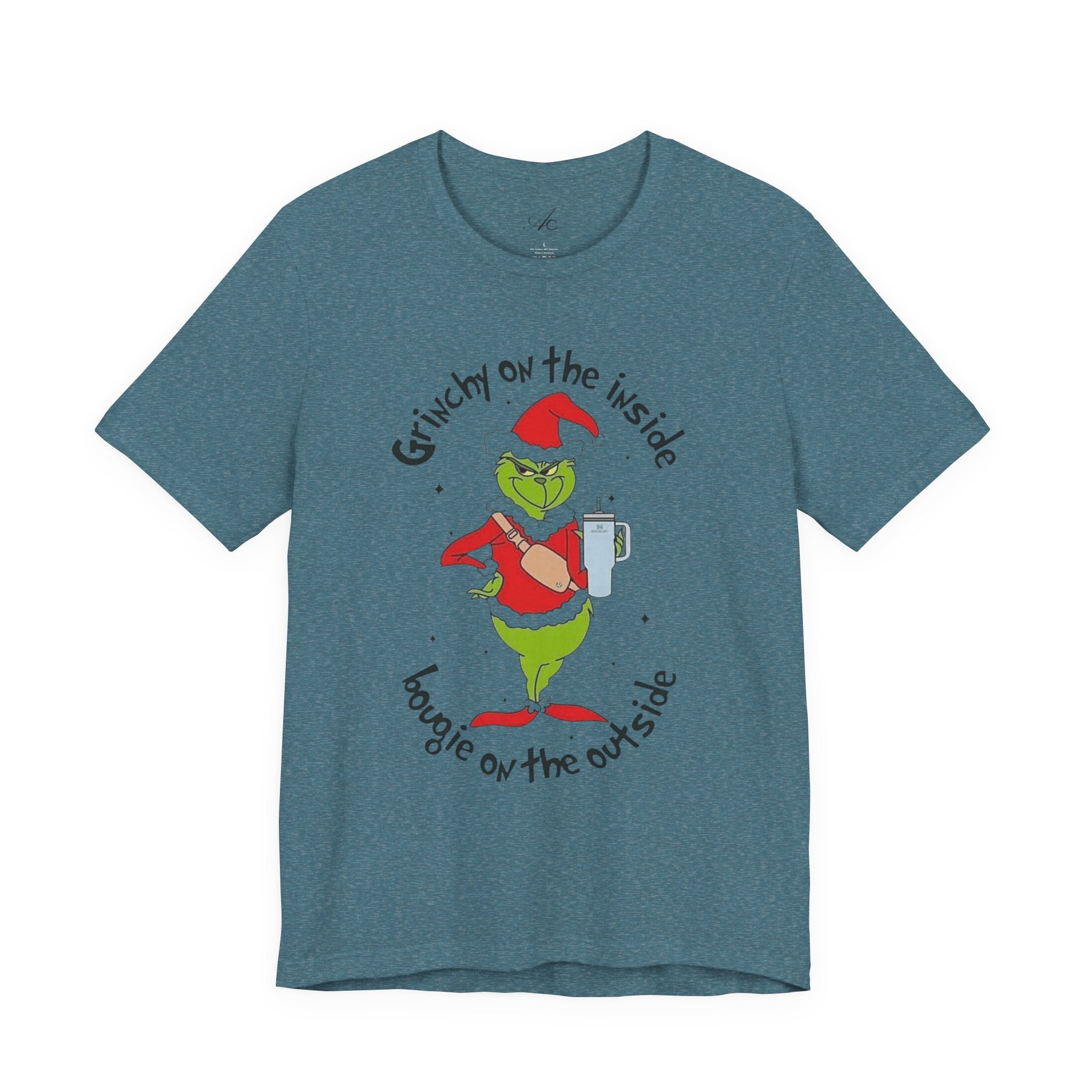 Grinch-Inspired Holiday Tee: 'Grinchy on the Inside, Boogie on the Outside'