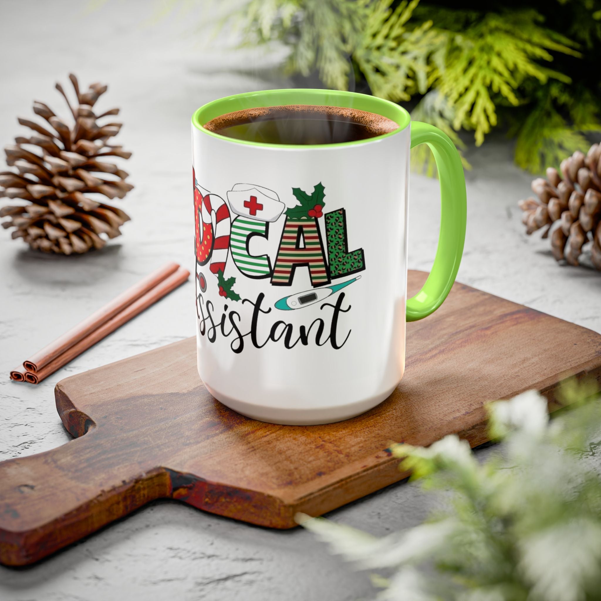 Medical Assistant Christmas Mug — Festive Colorful 11oz/15oz Coffee Cup Medical Christmas Mug