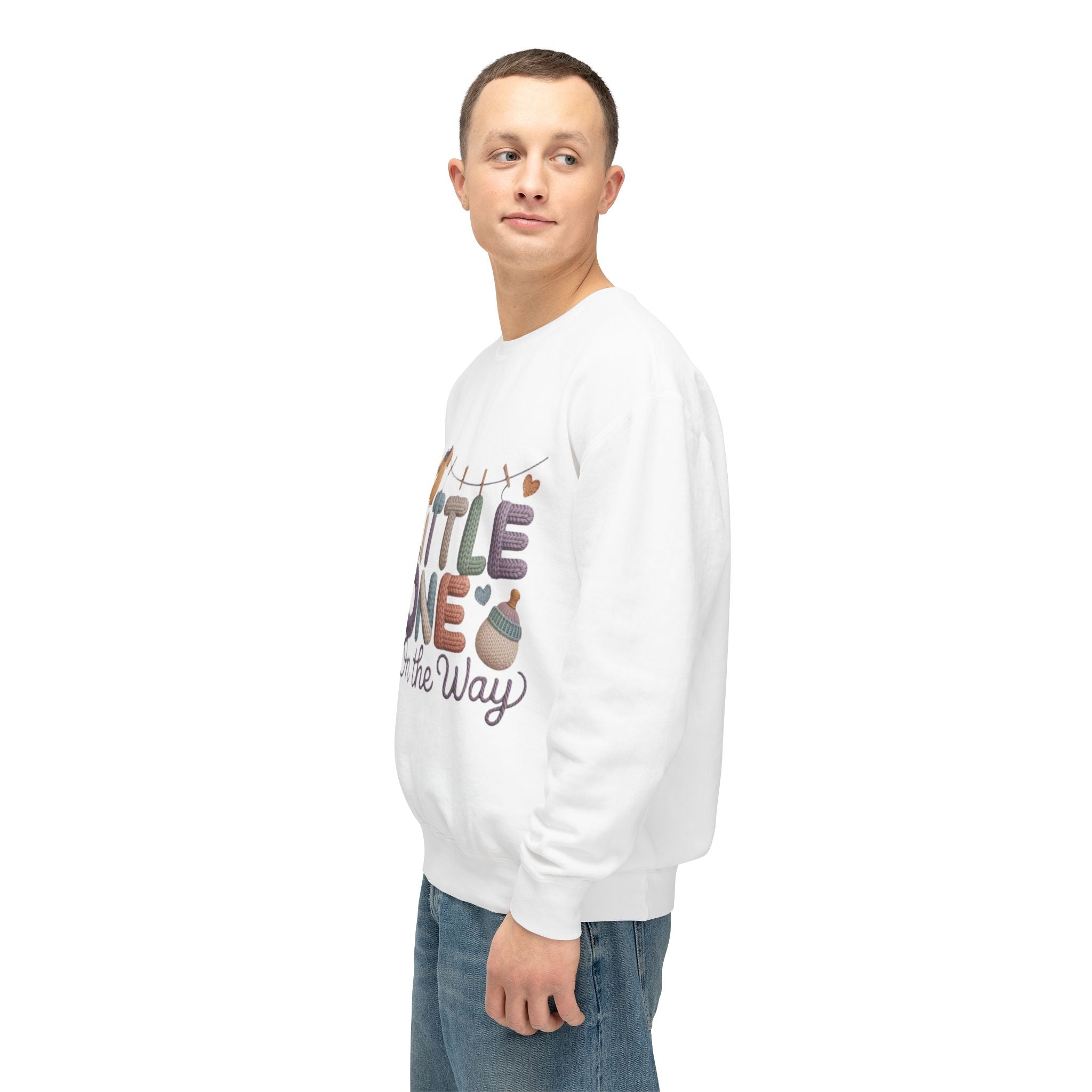 Little One On The Way Sweatshirt  Cute Baby Shower Announcement Crewneck