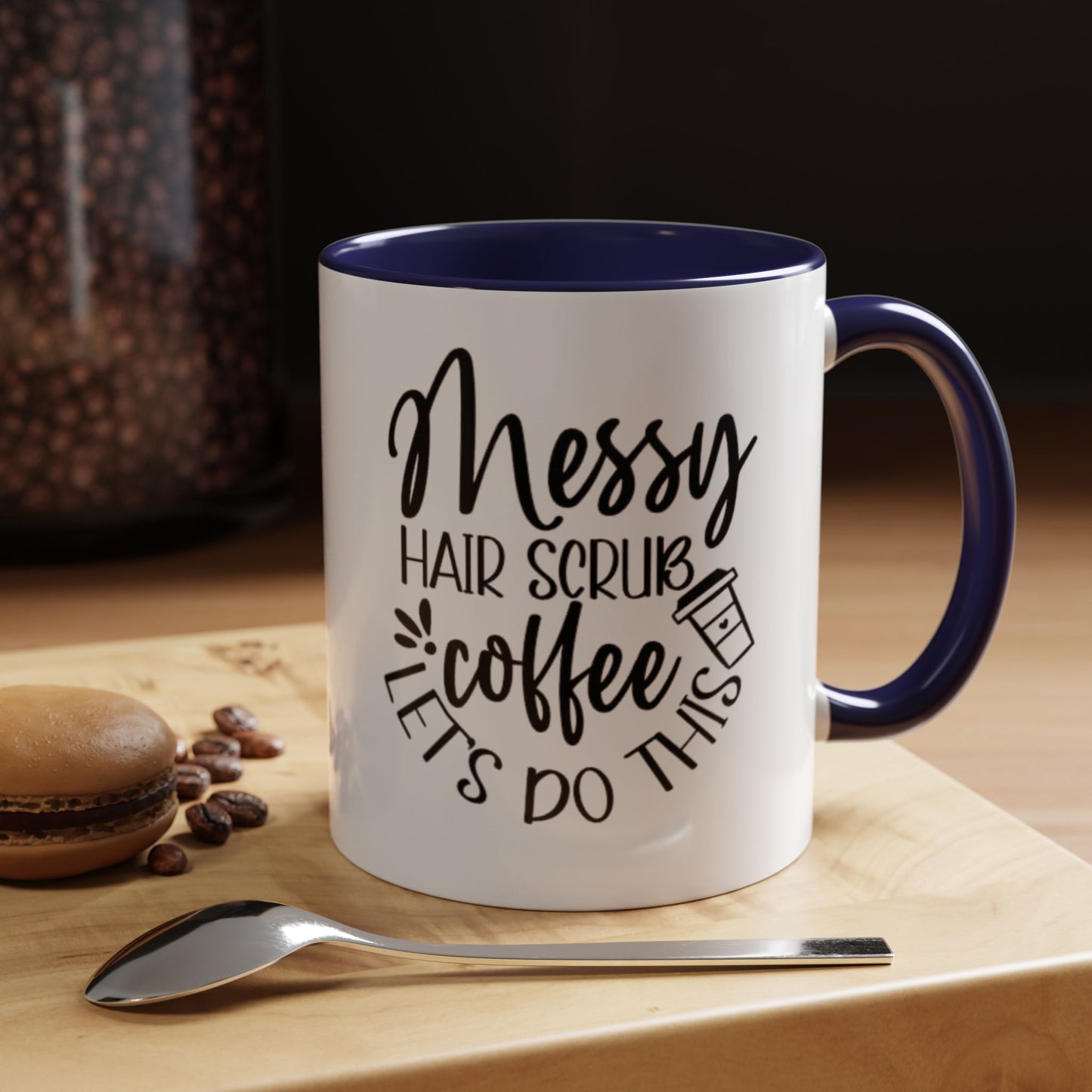 Messy Hair Coffee Mug  Fun & Quirky Gift for Coffee Lovers Motivational Coffee Cup  Positive Morning Gift