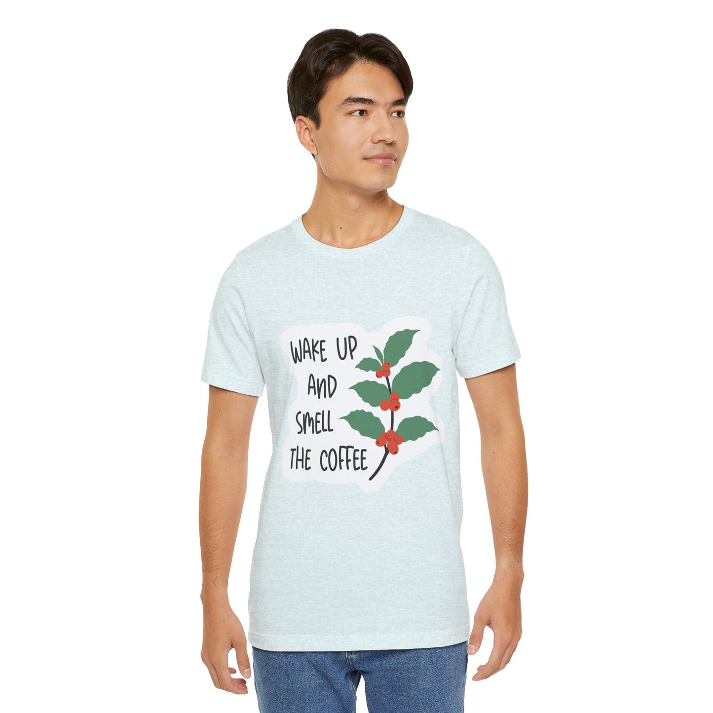 Wake Up and Smell the Coffee Tee  Coffee Plant Graphic T-Shirt