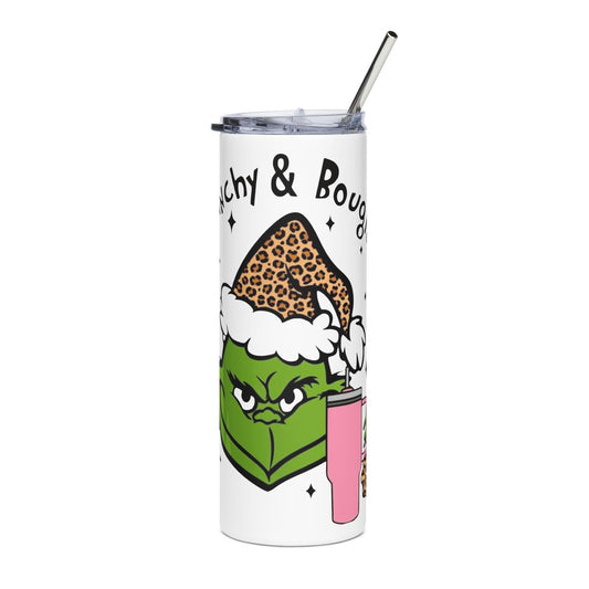 Christmas Design Holiday Grinch Tumbler - 20oz Stainless Steel Beverage Cup