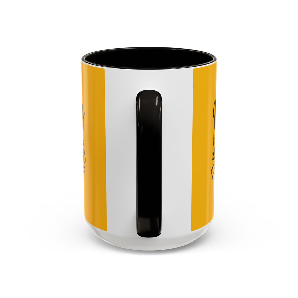 Holiday Coffee Cups with Festive Quotes & Designs Messy Hair Coffee Mug - Fun Yellow Ceramic Cup for Coffee Lovers