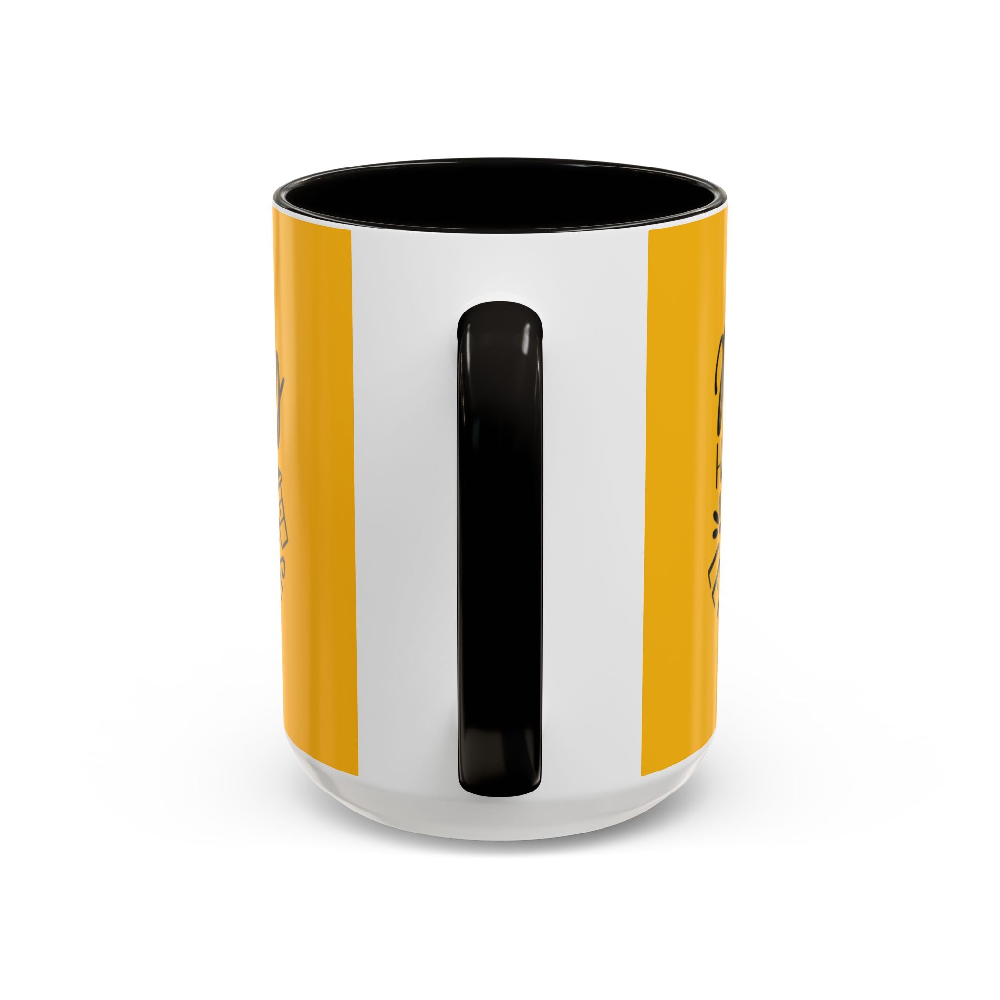 Holiday Coffee Cups with Festive Quotes & Designs Messy Hair Coffee Mug - Fun Yellow Ceramic Cup for Coffee Lovers