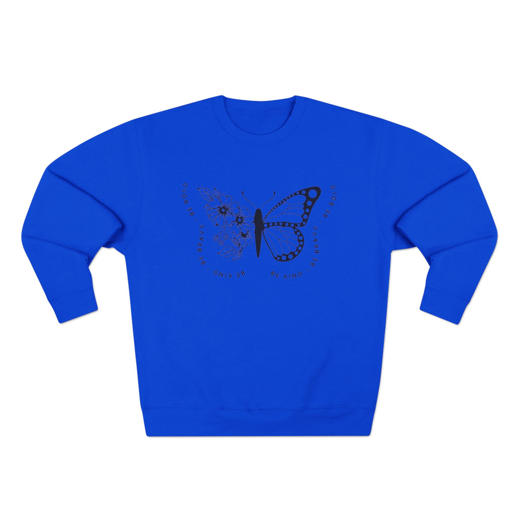 Butterfly Floral Crewneck Sweatshirt  "Broken Is Beautiful" Inspirational Sweatshirt