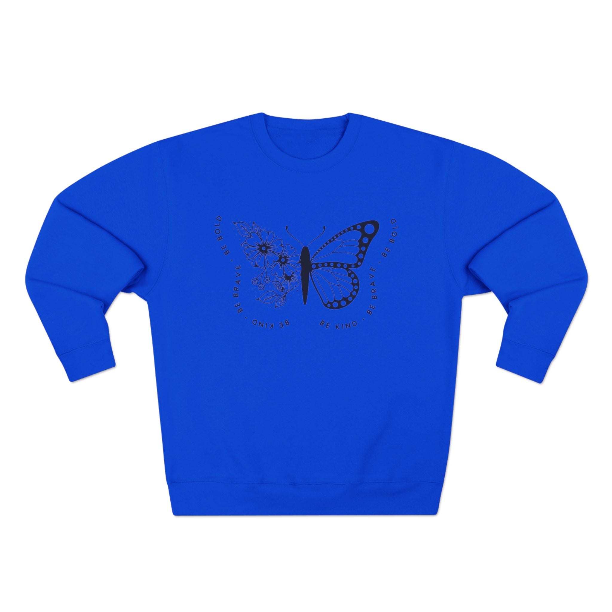 Butterfly Floral Crewneck Sweatshirt  "Broken Is Beautiful" Inspirational Sweatshirt